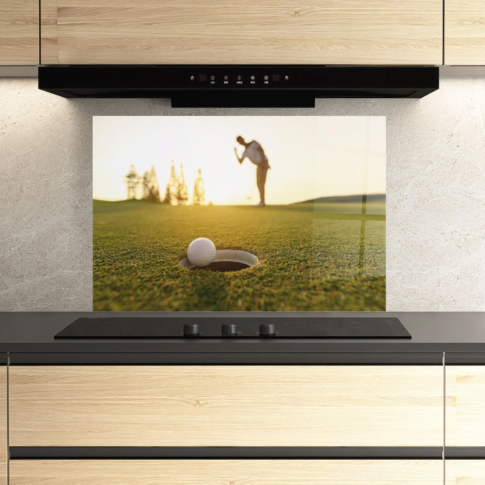 Küchenrückwand Glas Golfer Concept mockup 3