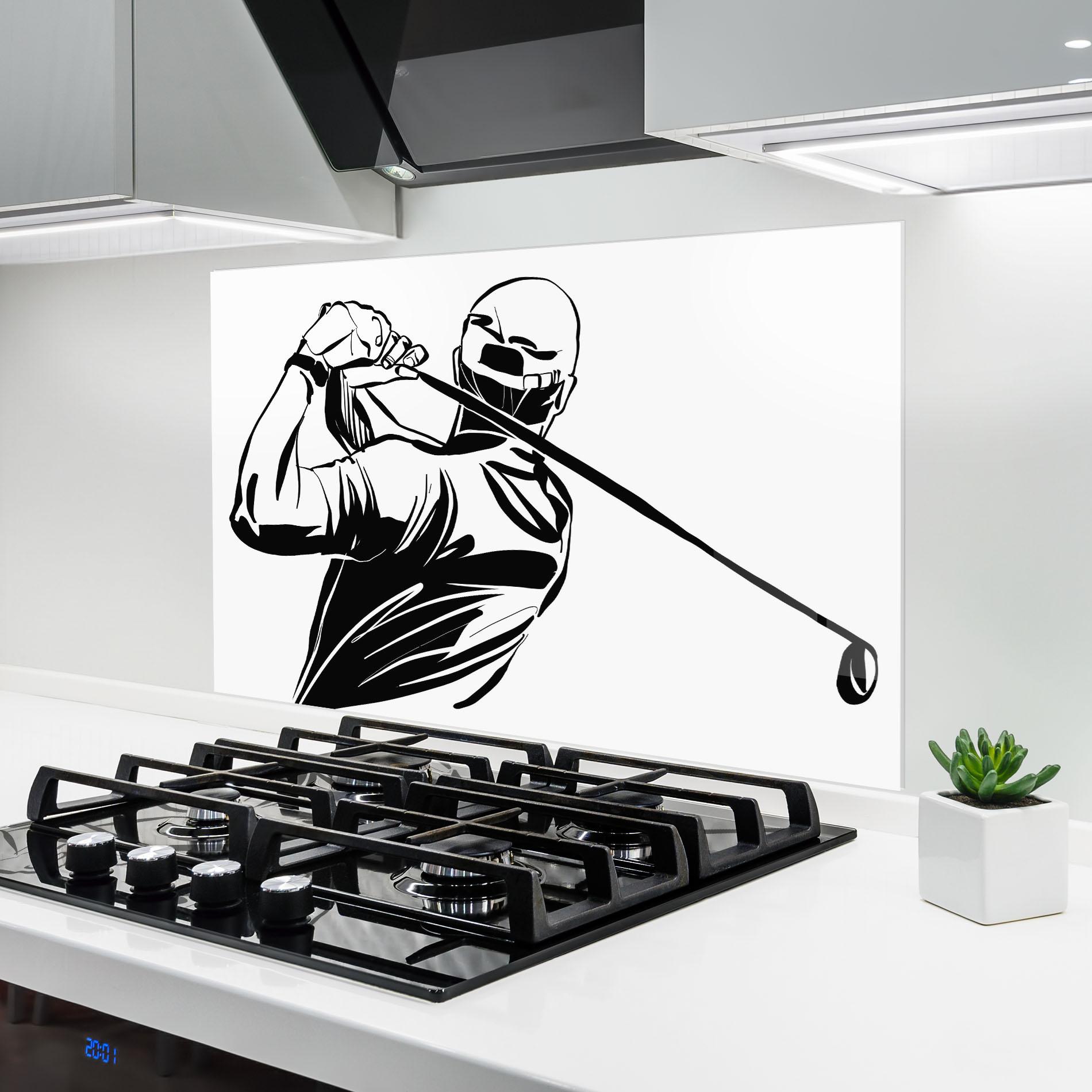 Küchenrückwand Glas Golf Back mockup 6
