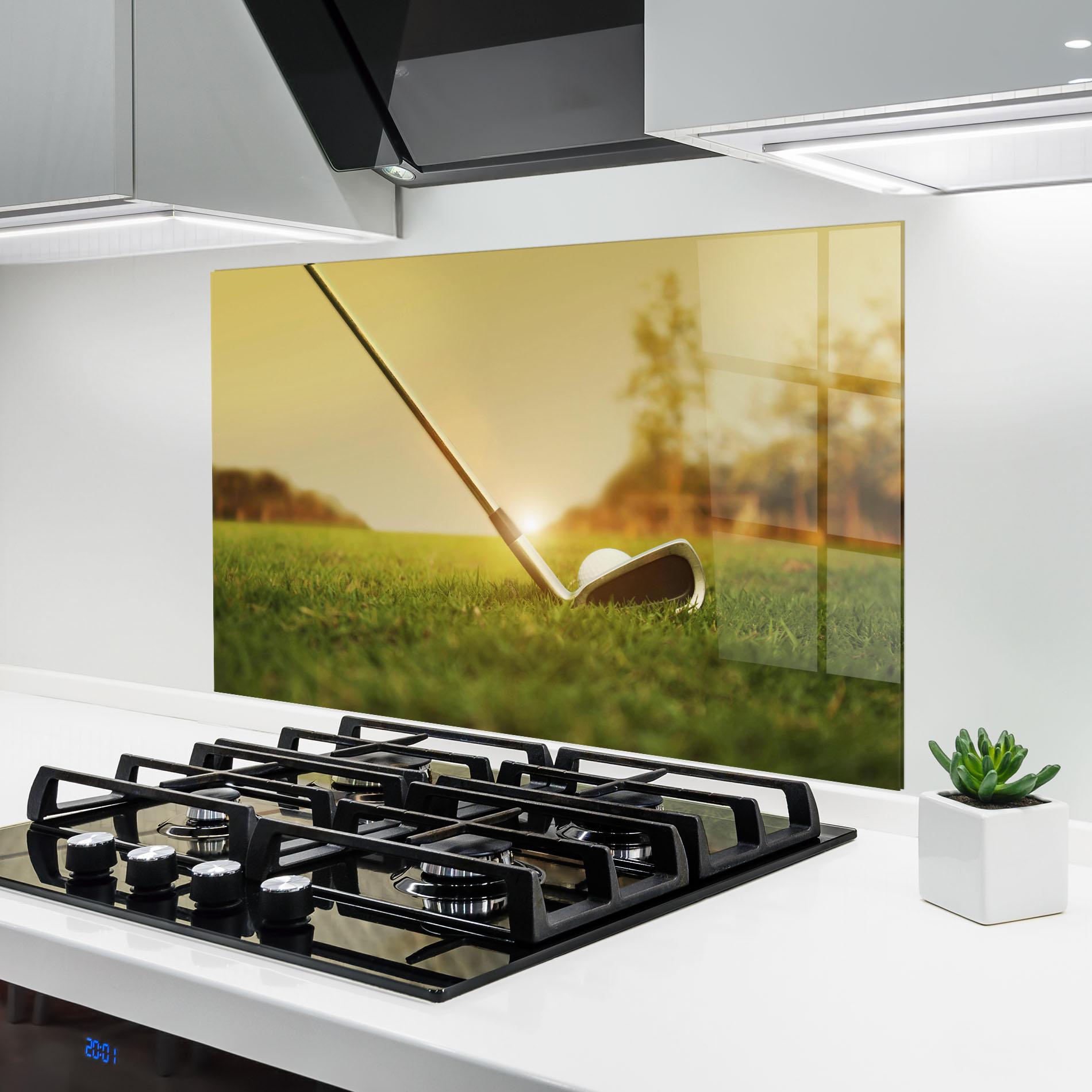 Küchenrückwand Glas Golf Course mockup 6