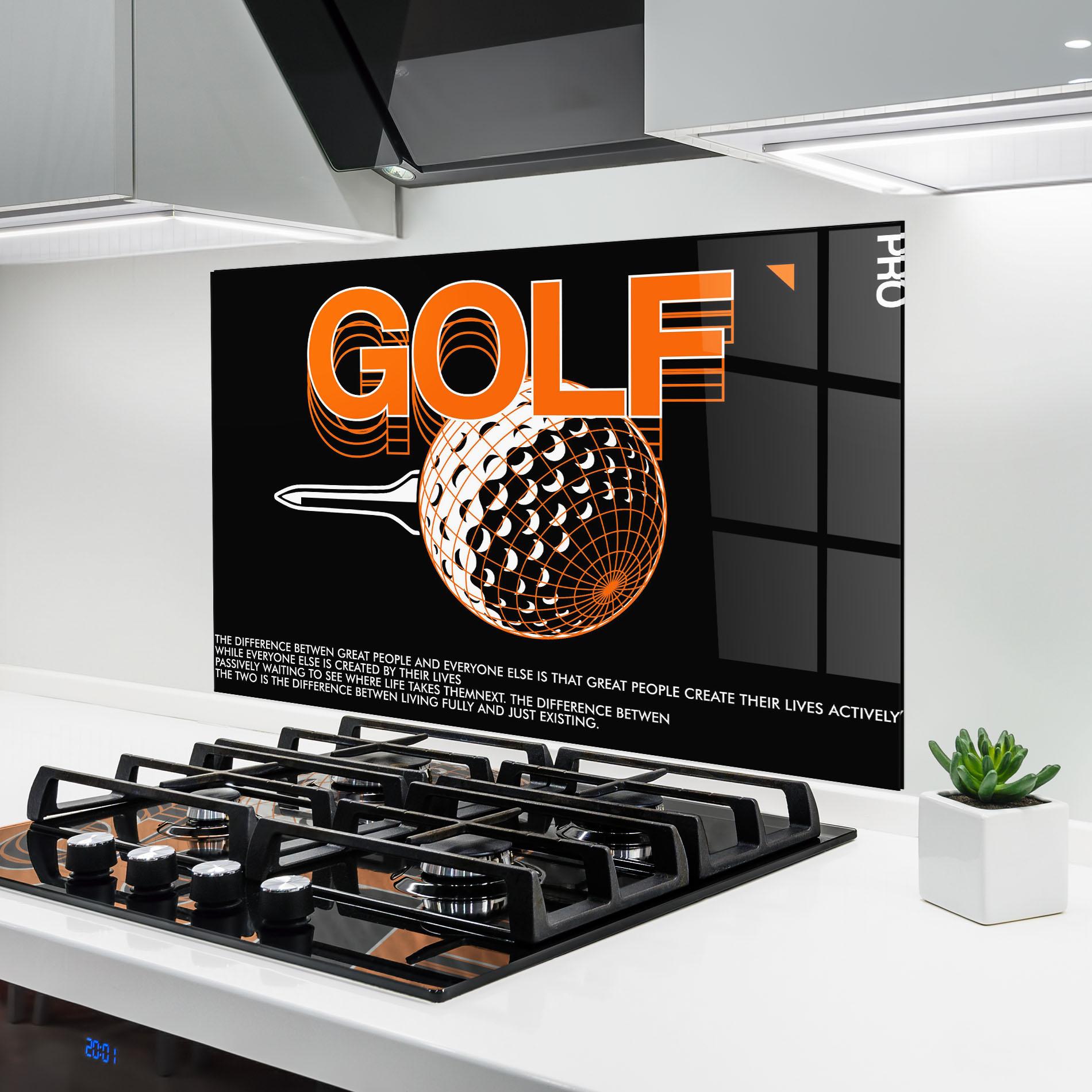 Küchenrückwand Glas Golf Great People mockup 6