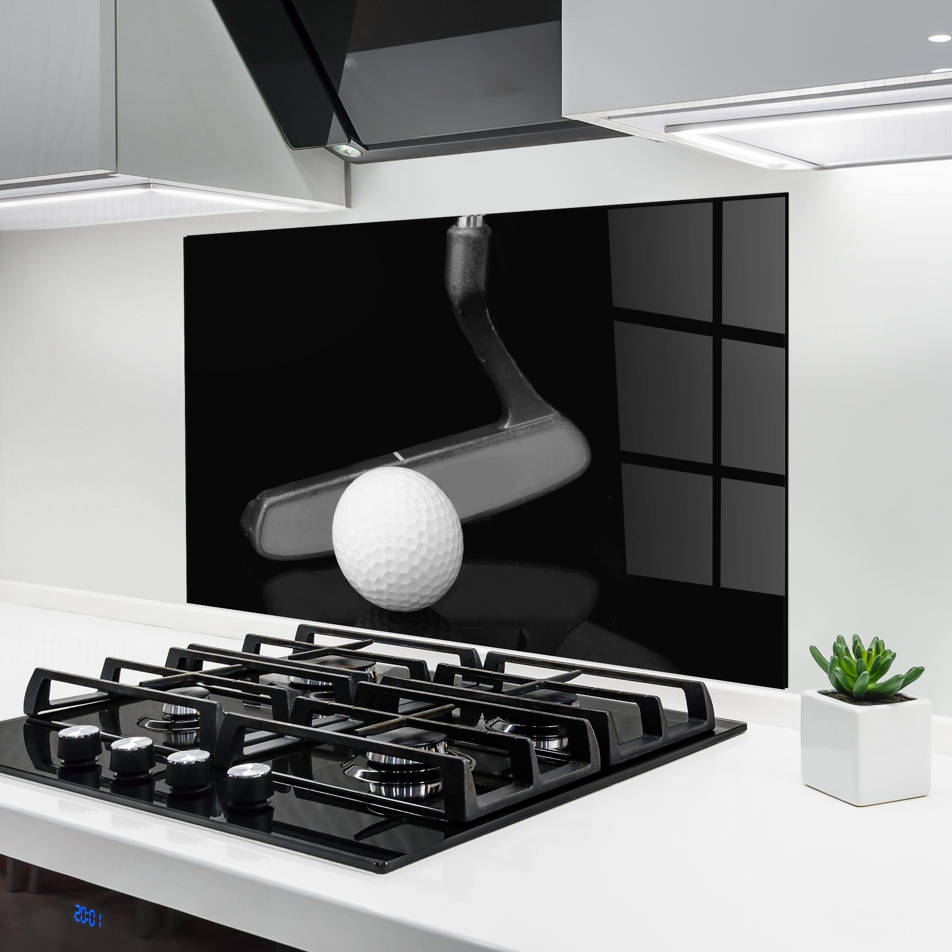 Küchenrückwand Glas Golf Putter Head mockup 6