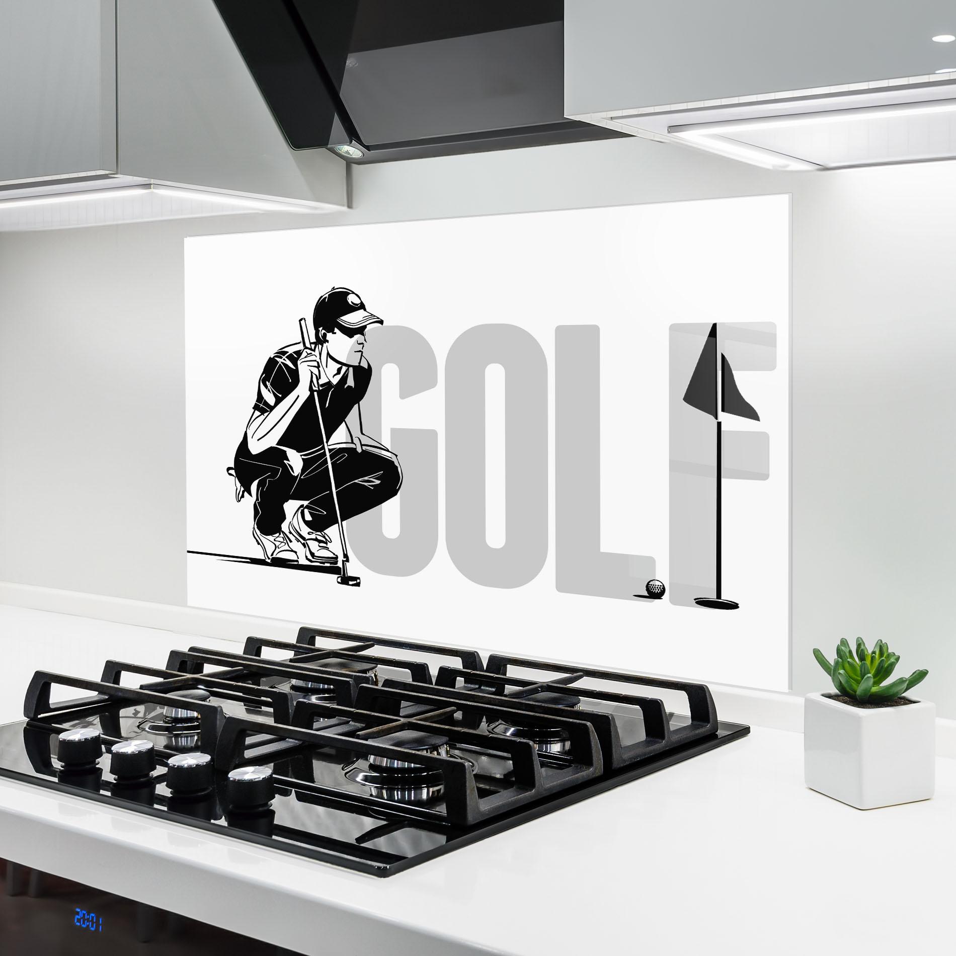 Küchenrückwand Glas Golf mockup 6