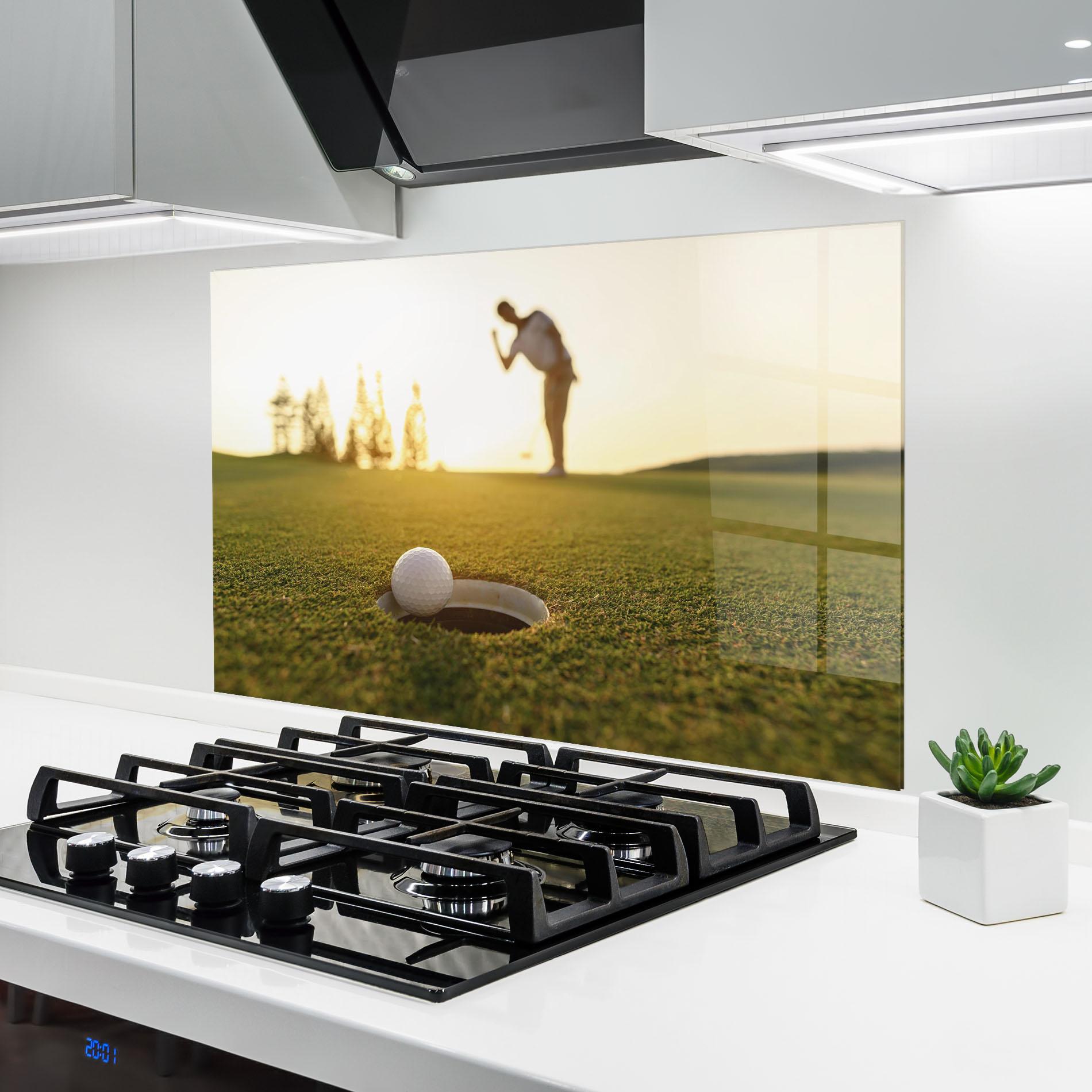 Küchenrückwand Glas Golfer Concept mockup 6