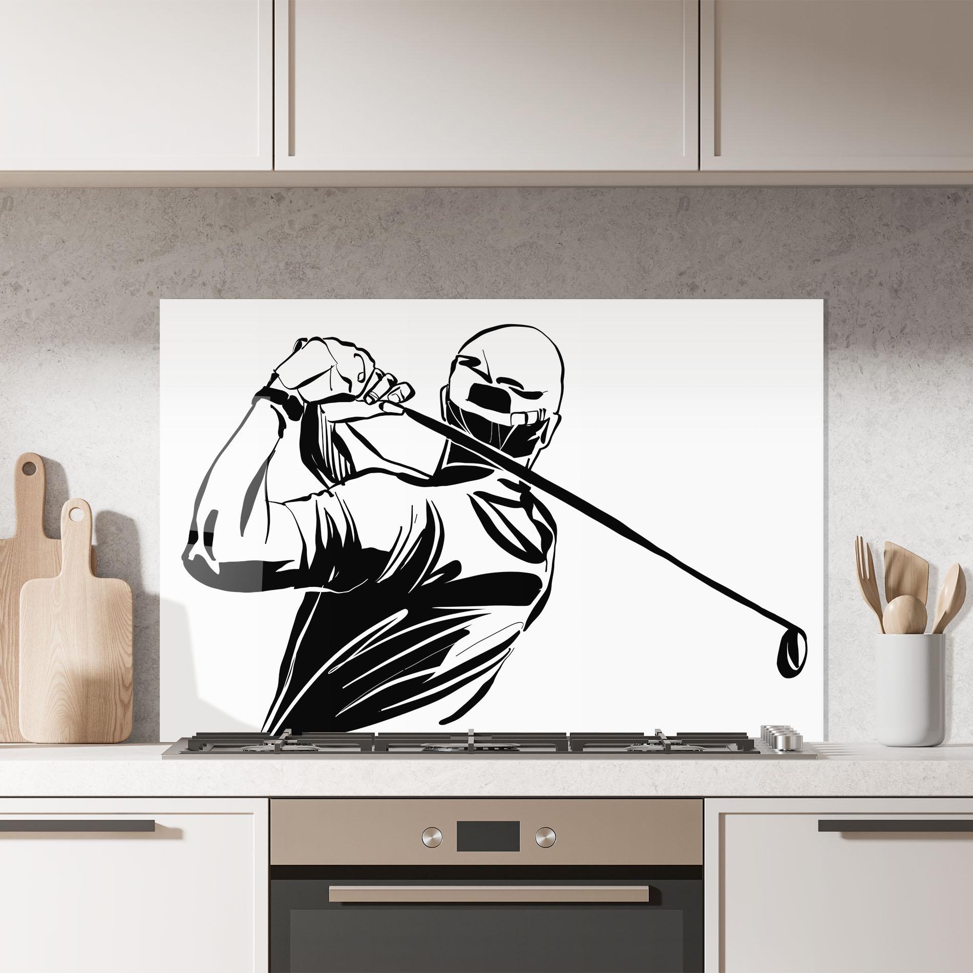Küchenrückwand Glas Golf Back mockup 7