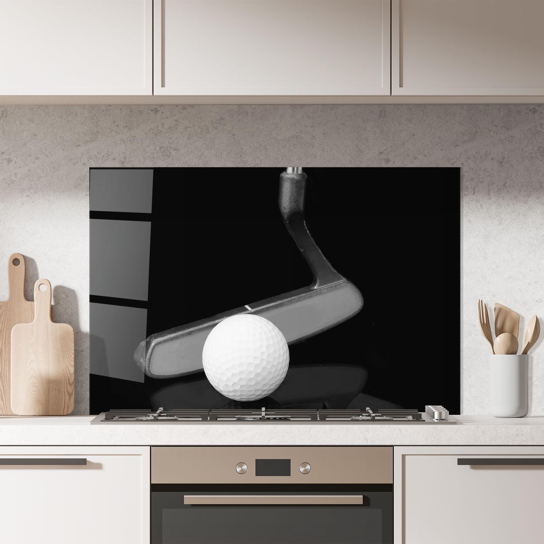 Küchenrückwand Glas Golf Putter Head mockup 7