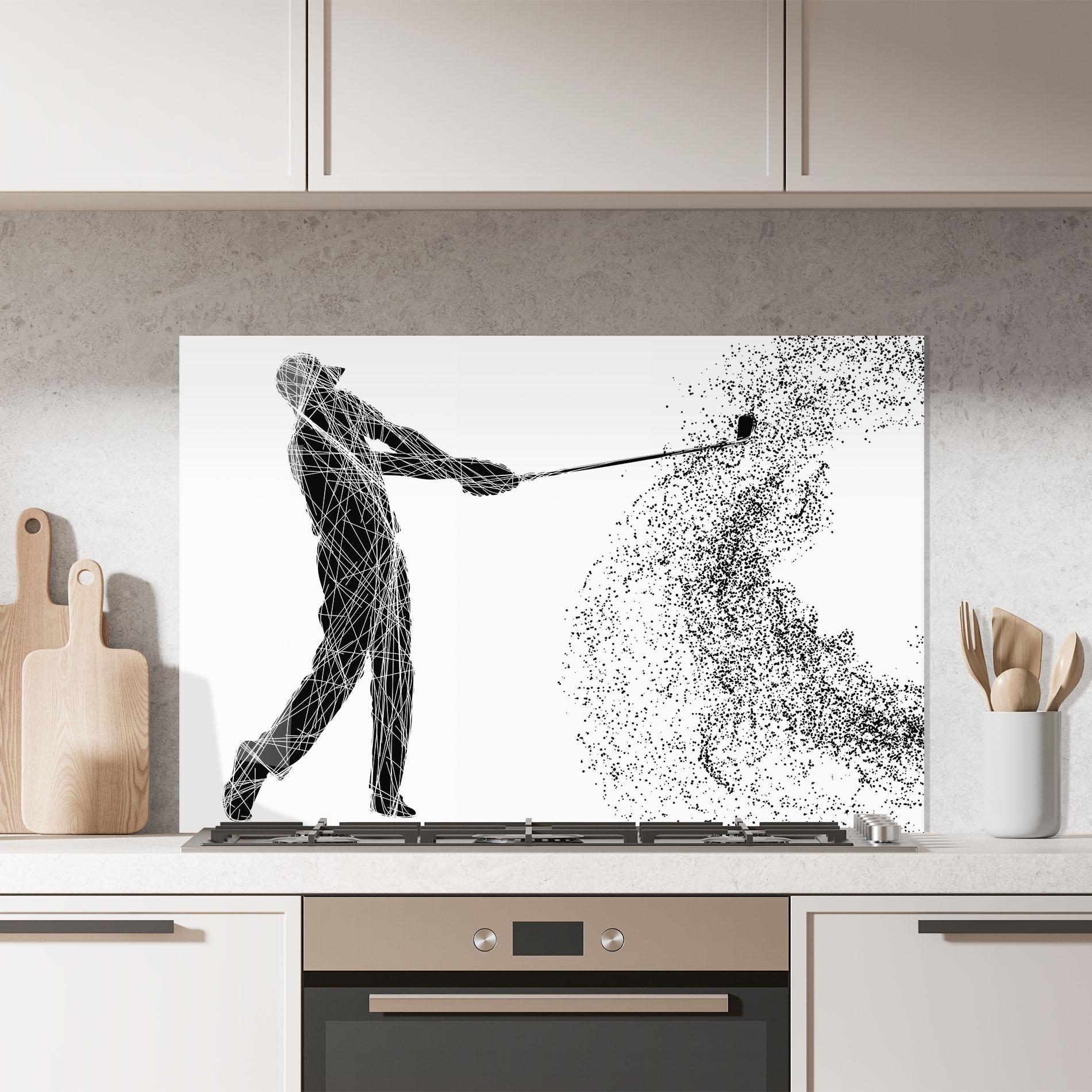 Küchenrückwand Glas Golf White mockup 7