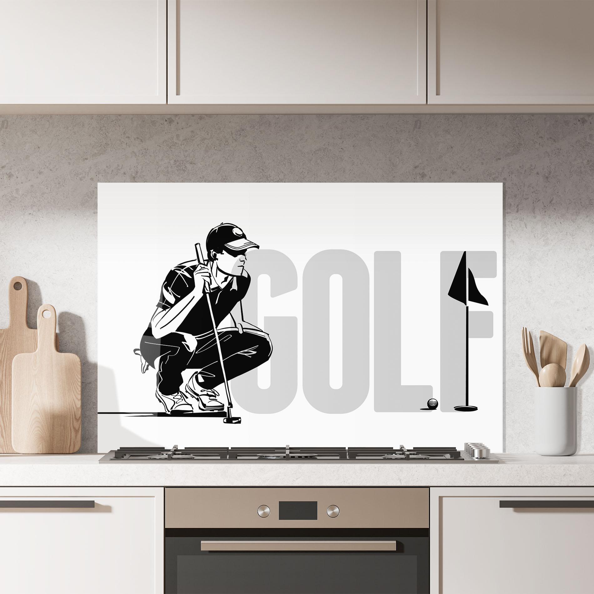 Küchenrückwand Glas Golf mockup 7