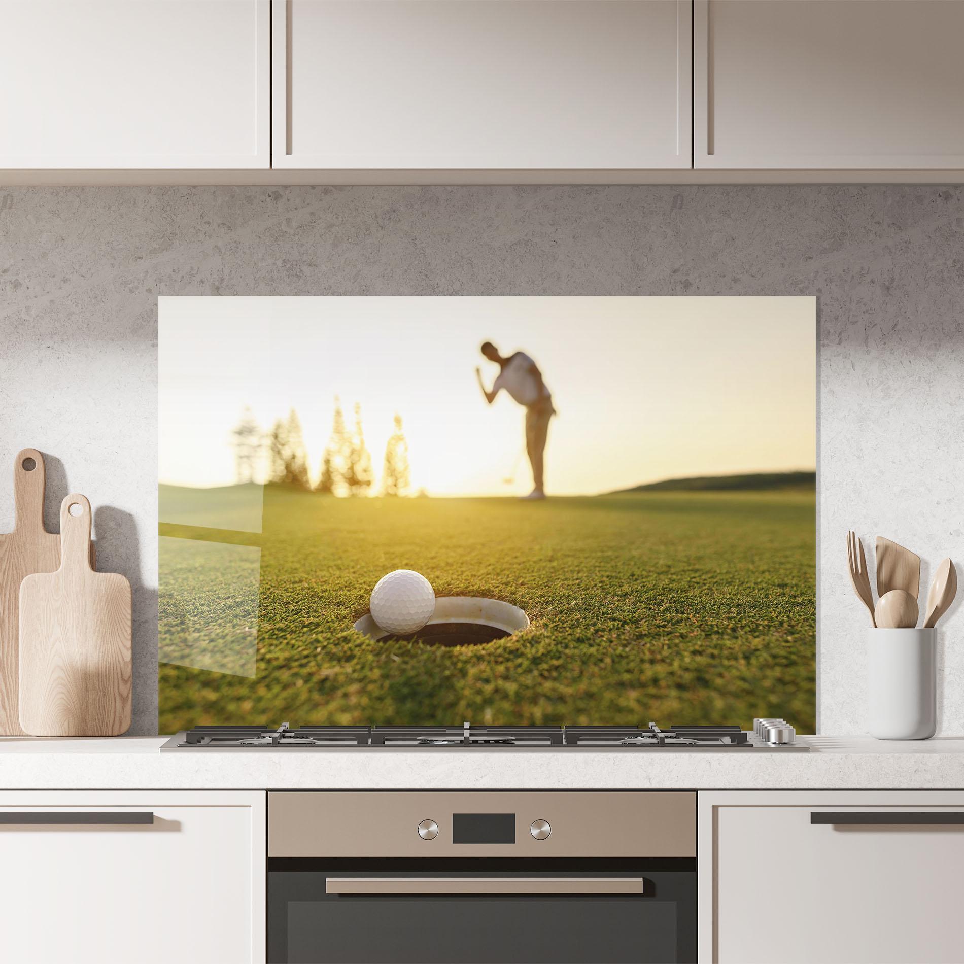 Küchenrückwand Glas Golfer Concept mockup 7