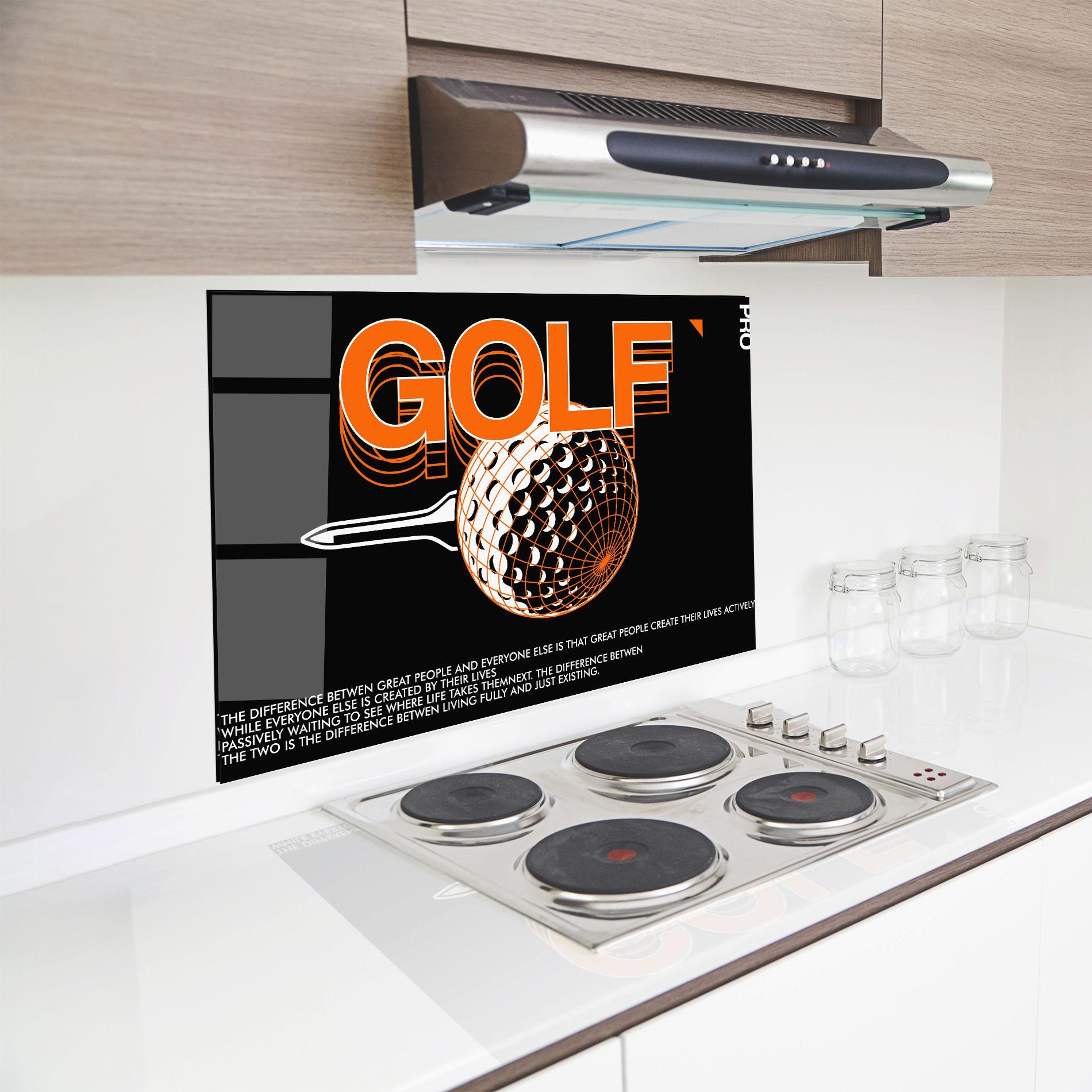 Küchenrückwand Glas Golf Great People mockup 8