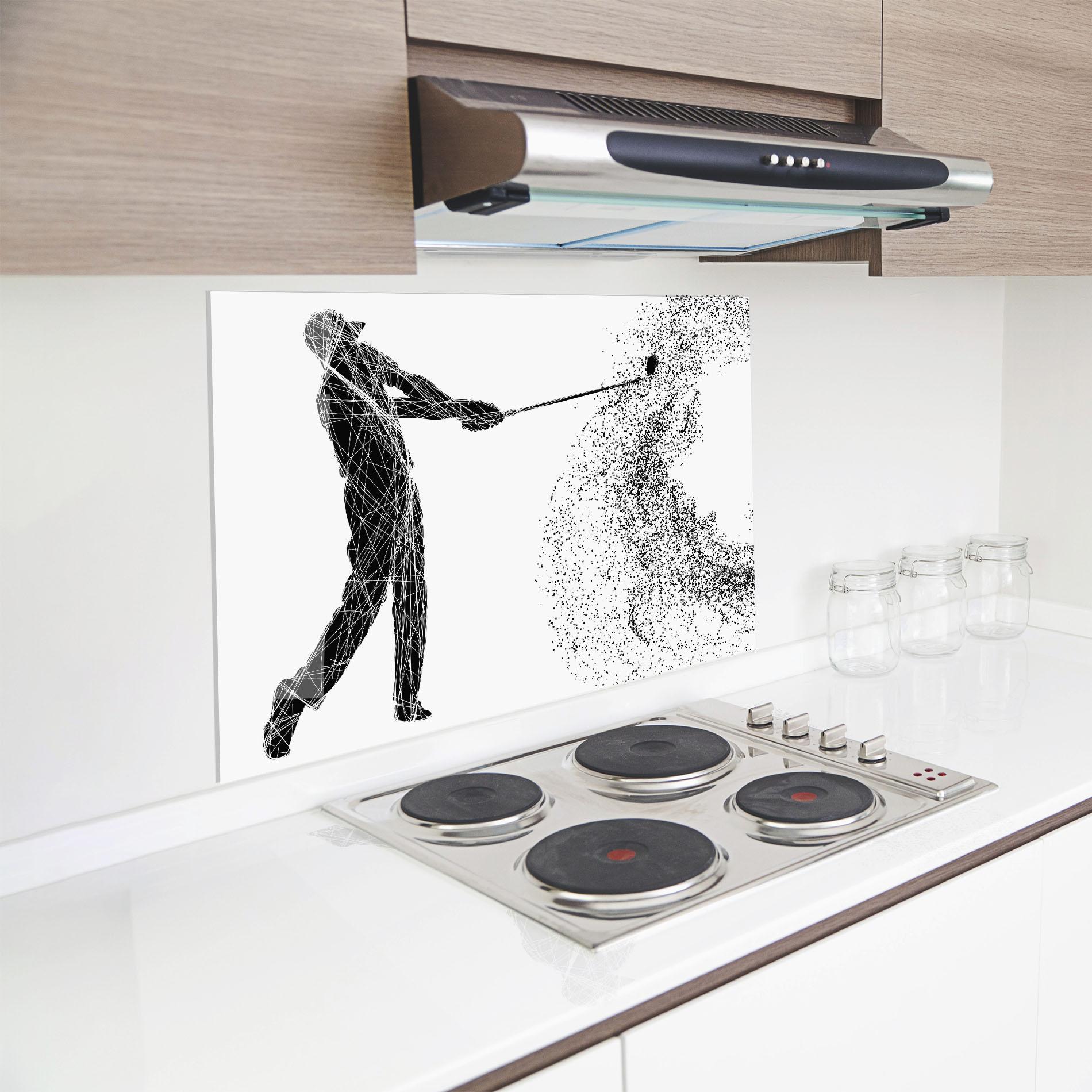 Küchenrückwand Glas Golf White mockup 8