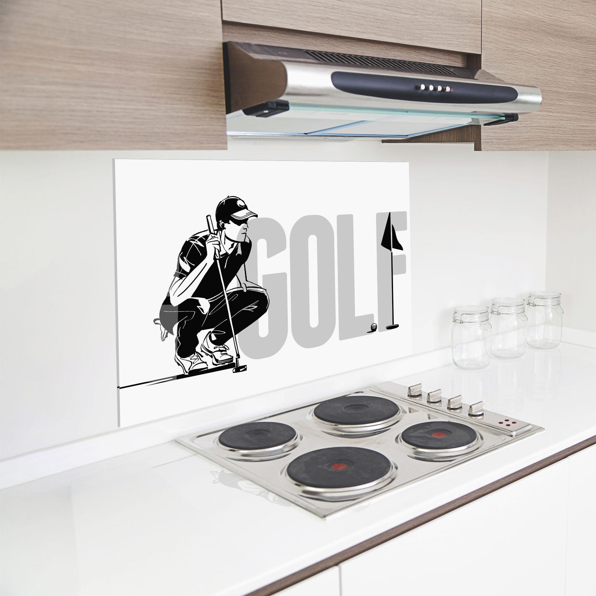 Küchenrückwand Glas Golf mockup 8