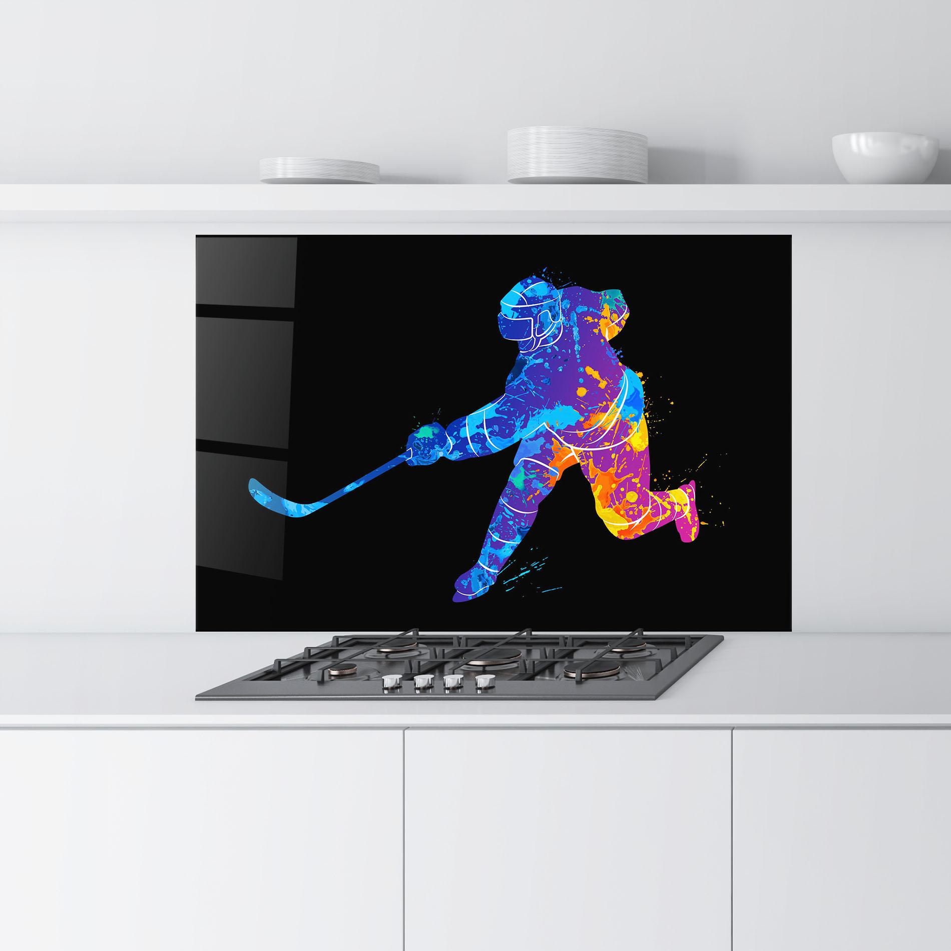 Küchenrückwand Glas Color Mix Art mockup 9