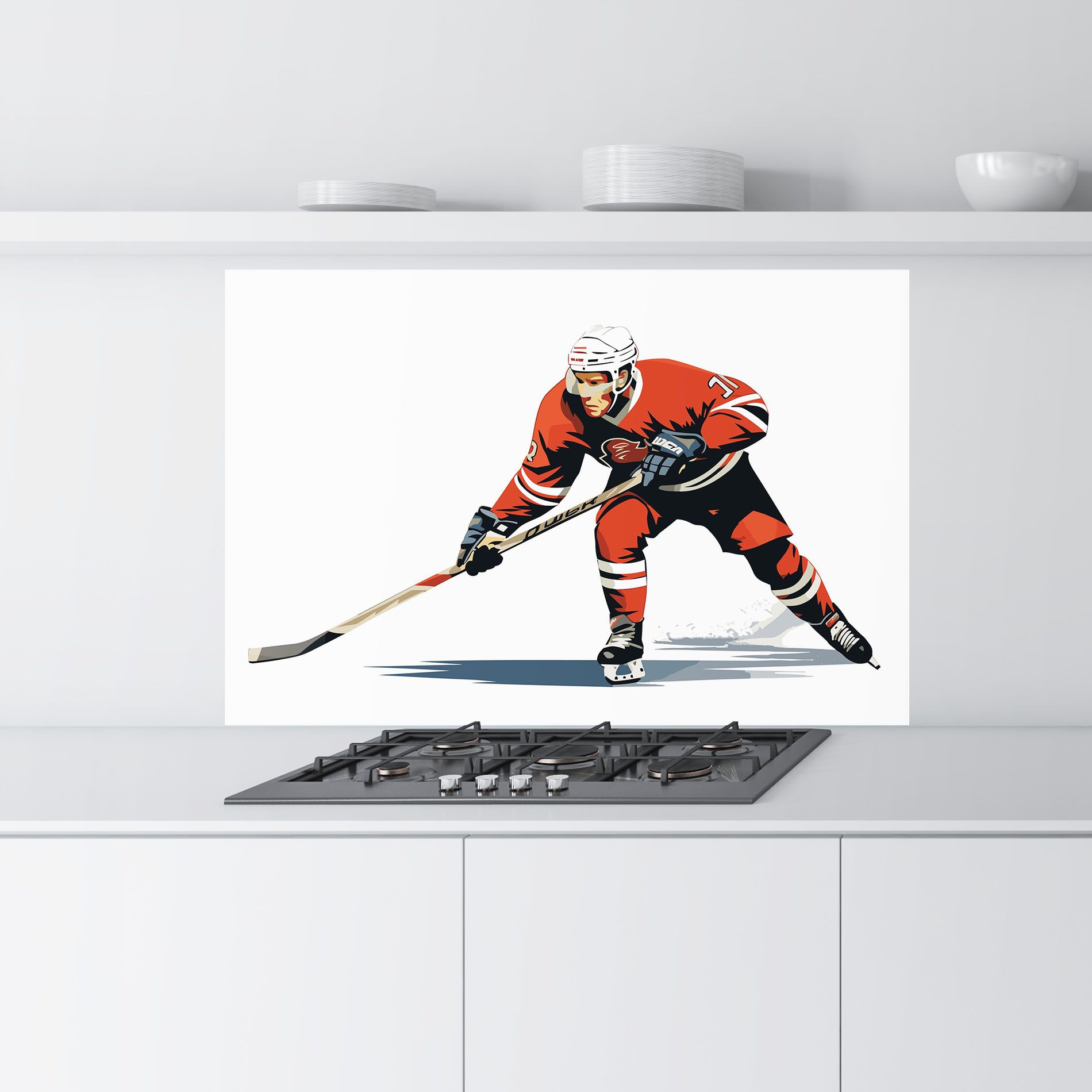 Hockey Orange Player mockup 9