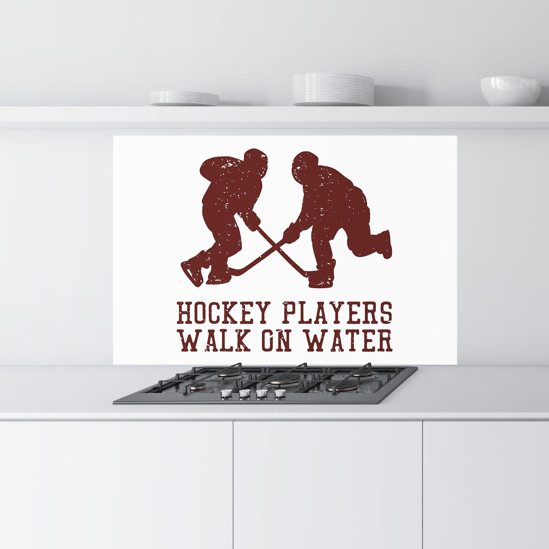 Küchenrückwand Glas Hockey Walk mockup 9