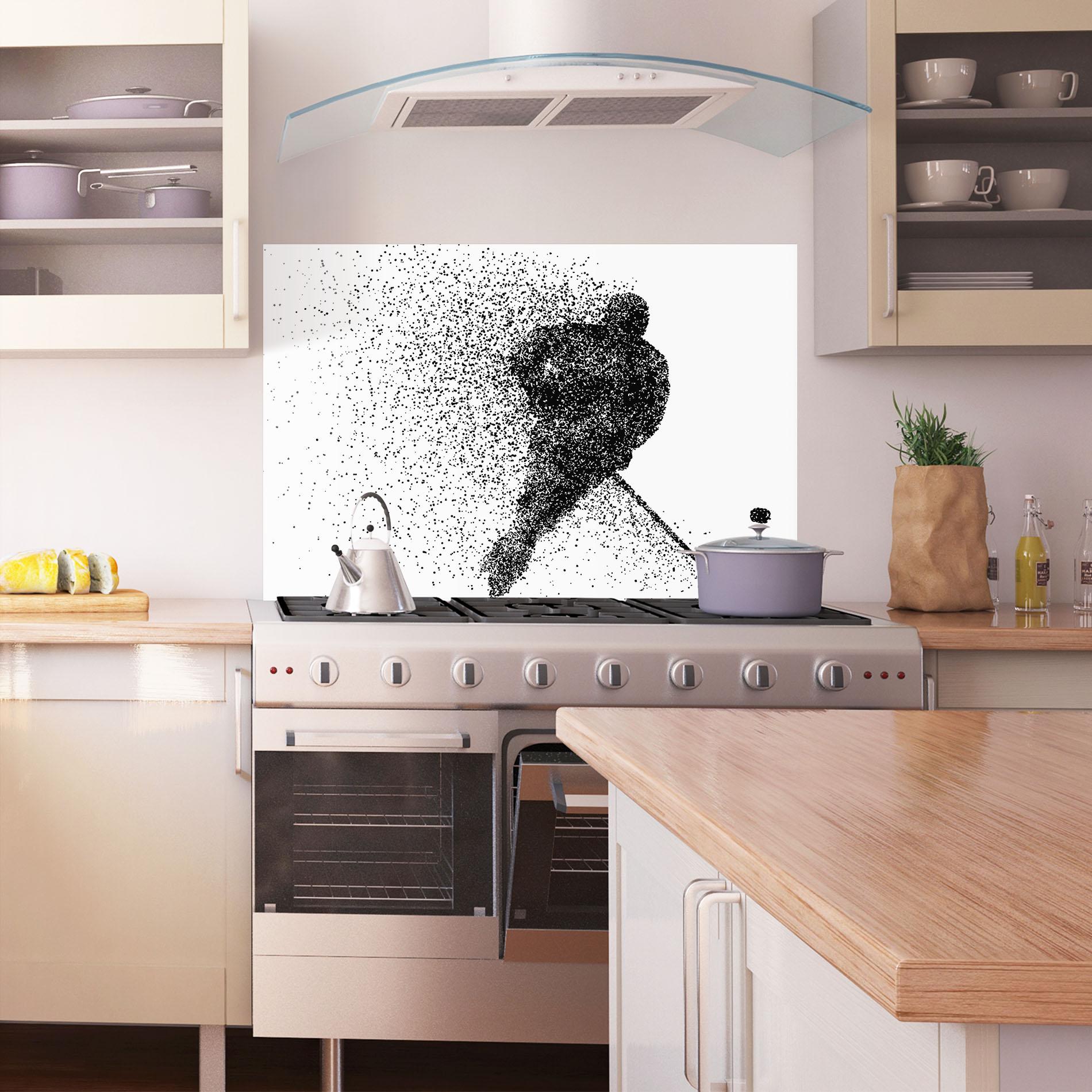 Küchenrückwand Glas Hockey Art mockup 1
