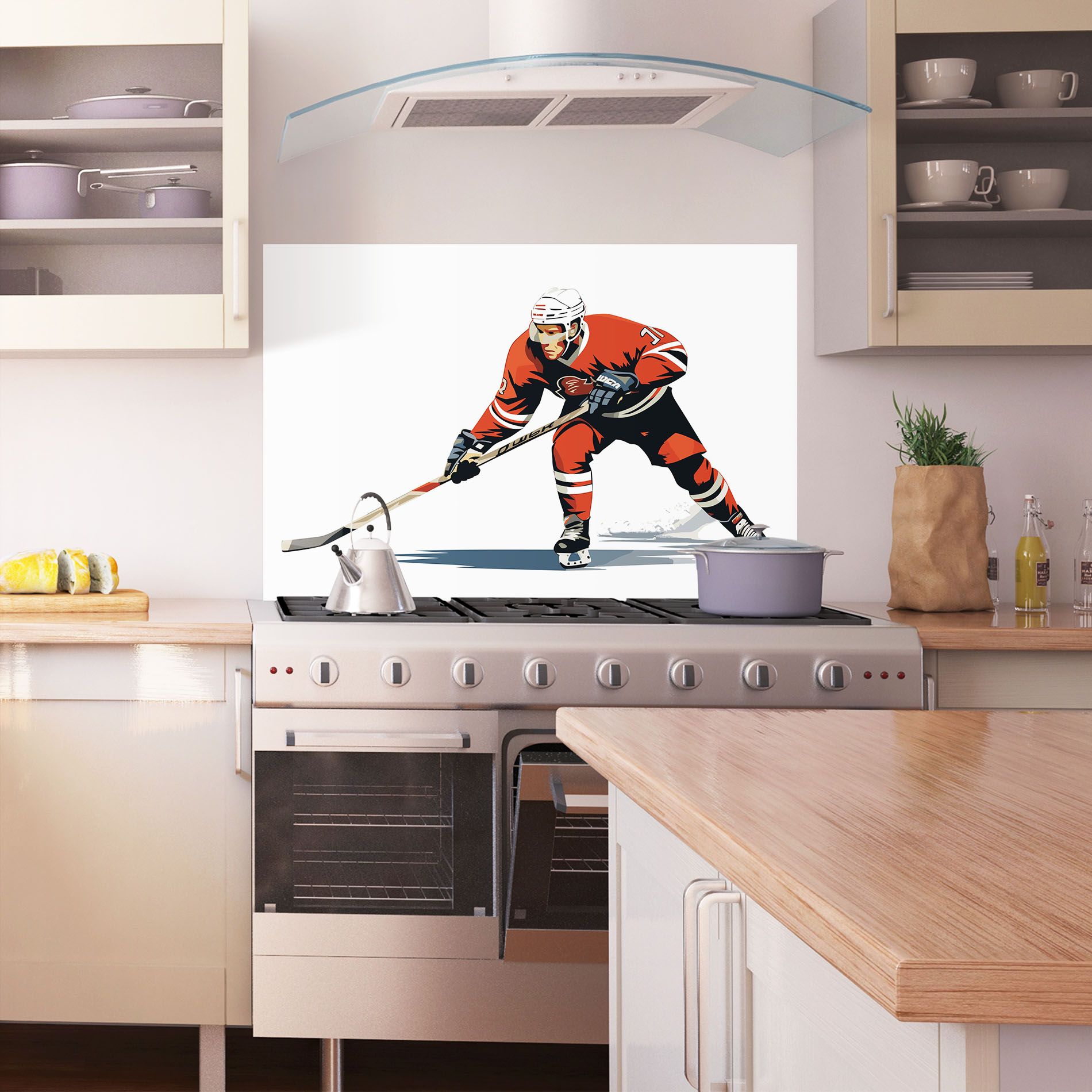Hockey Orange Player mockup 1