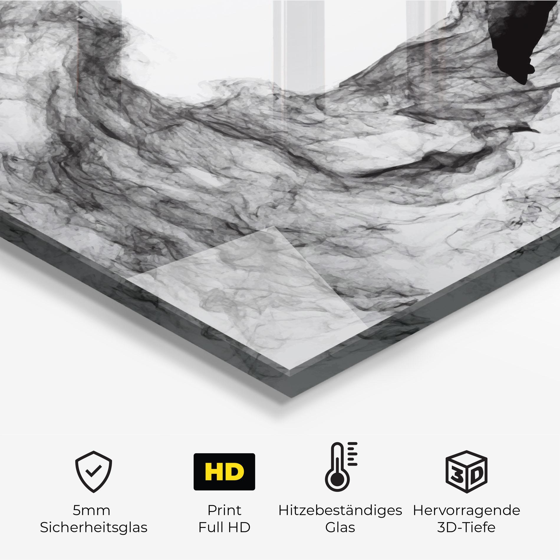 Küchenrückwand Glas Black Smoke Hockey mockup 2