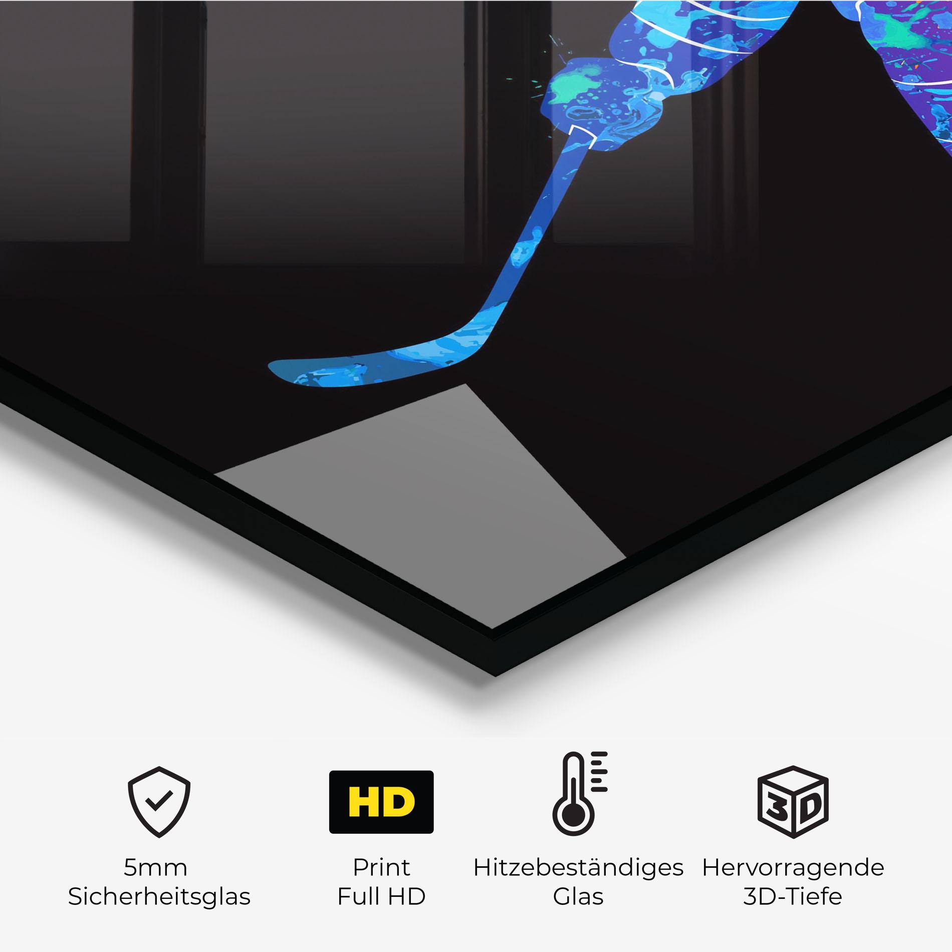 Küchenrückwand Glas Color Mix Art mockup 2