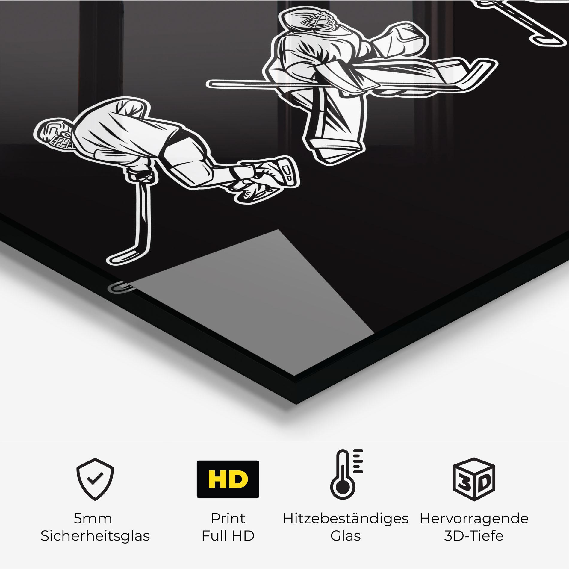 Küchenrückwand Glas Hockey Four mockup 2