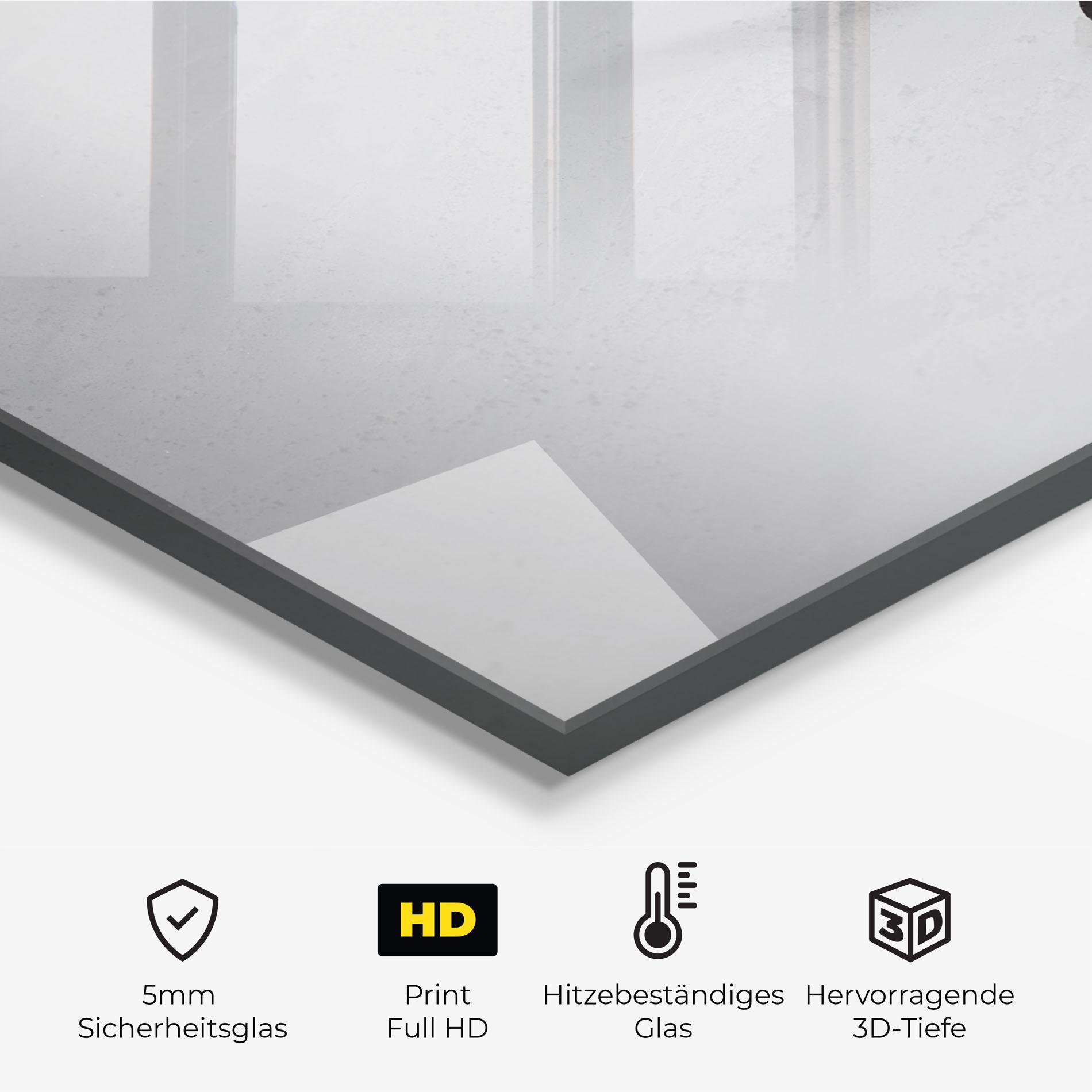 Küchenrückwand Glas Hockey Puck mockup 2