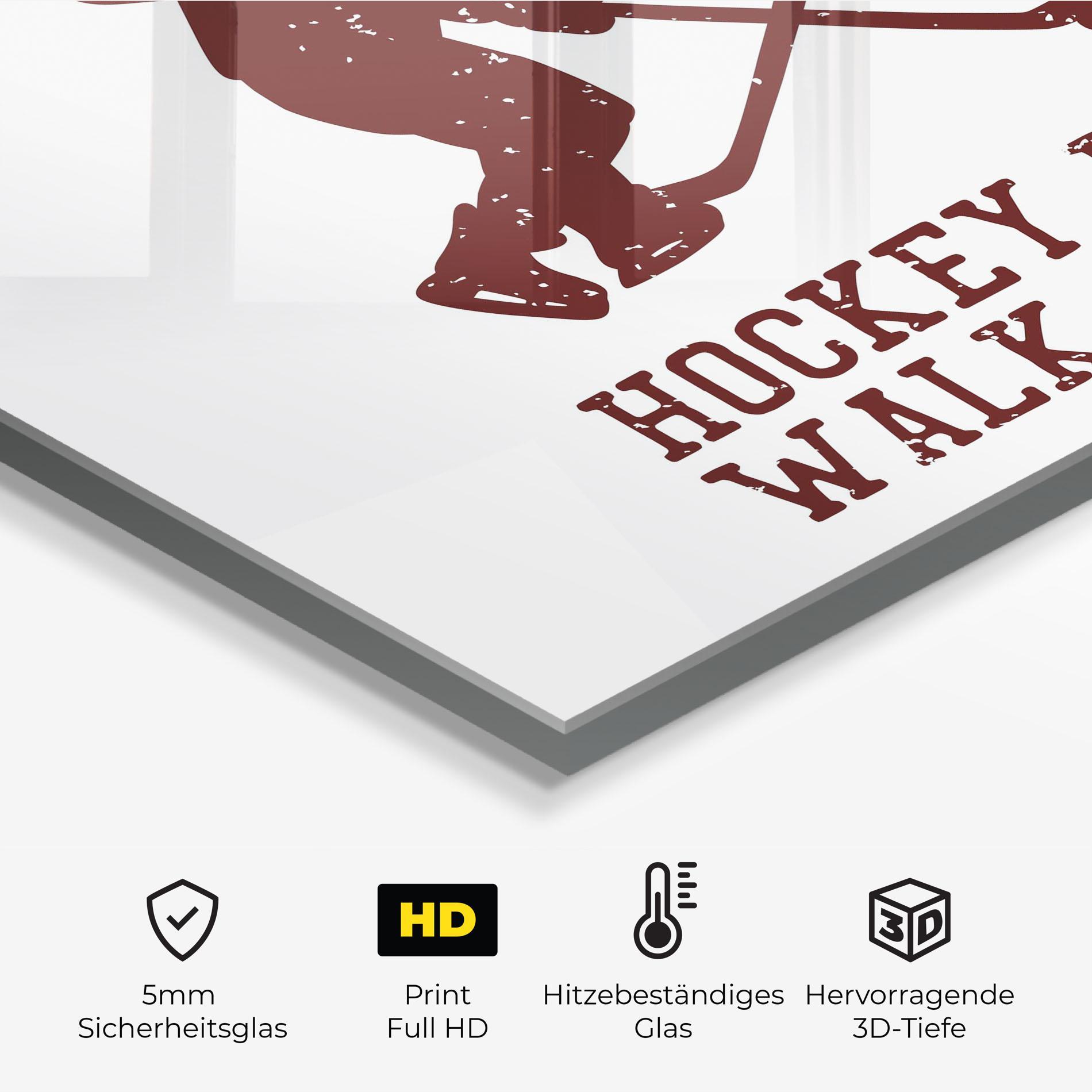 Küchenrückwand Glas Hockey Walk mockup 2