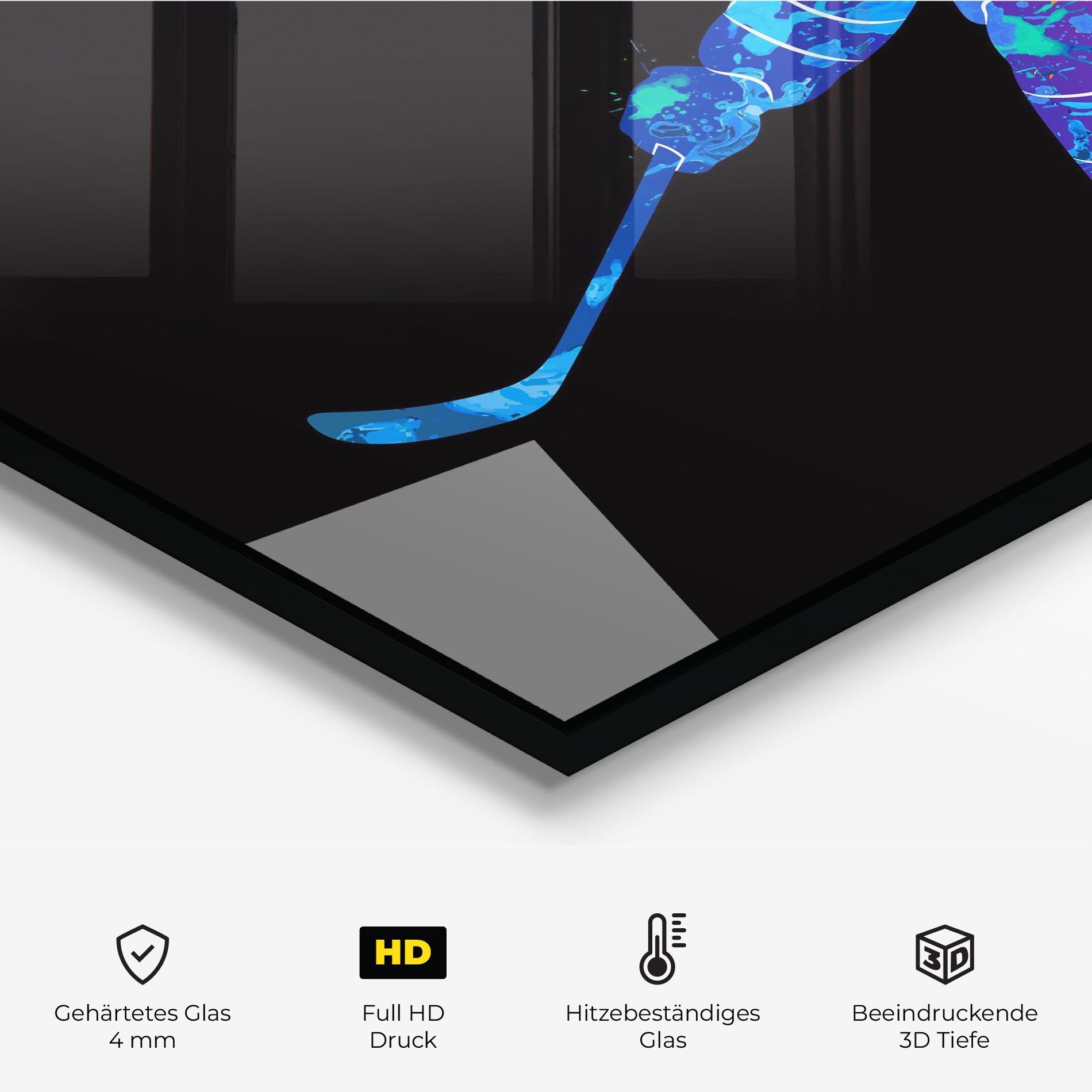 Küchenrückwand Glas Color Mix Art mockup 2