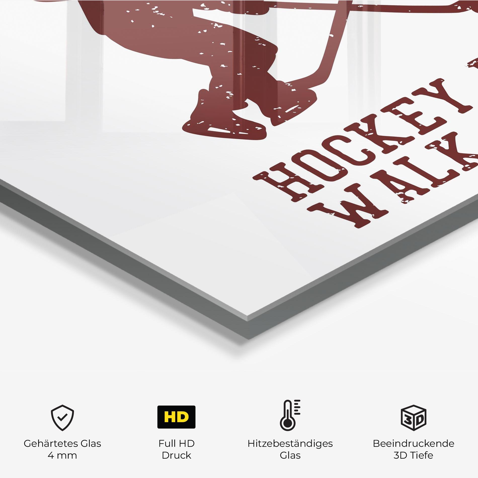 Küchenrückwand Glas Hockey Walk mockup 2