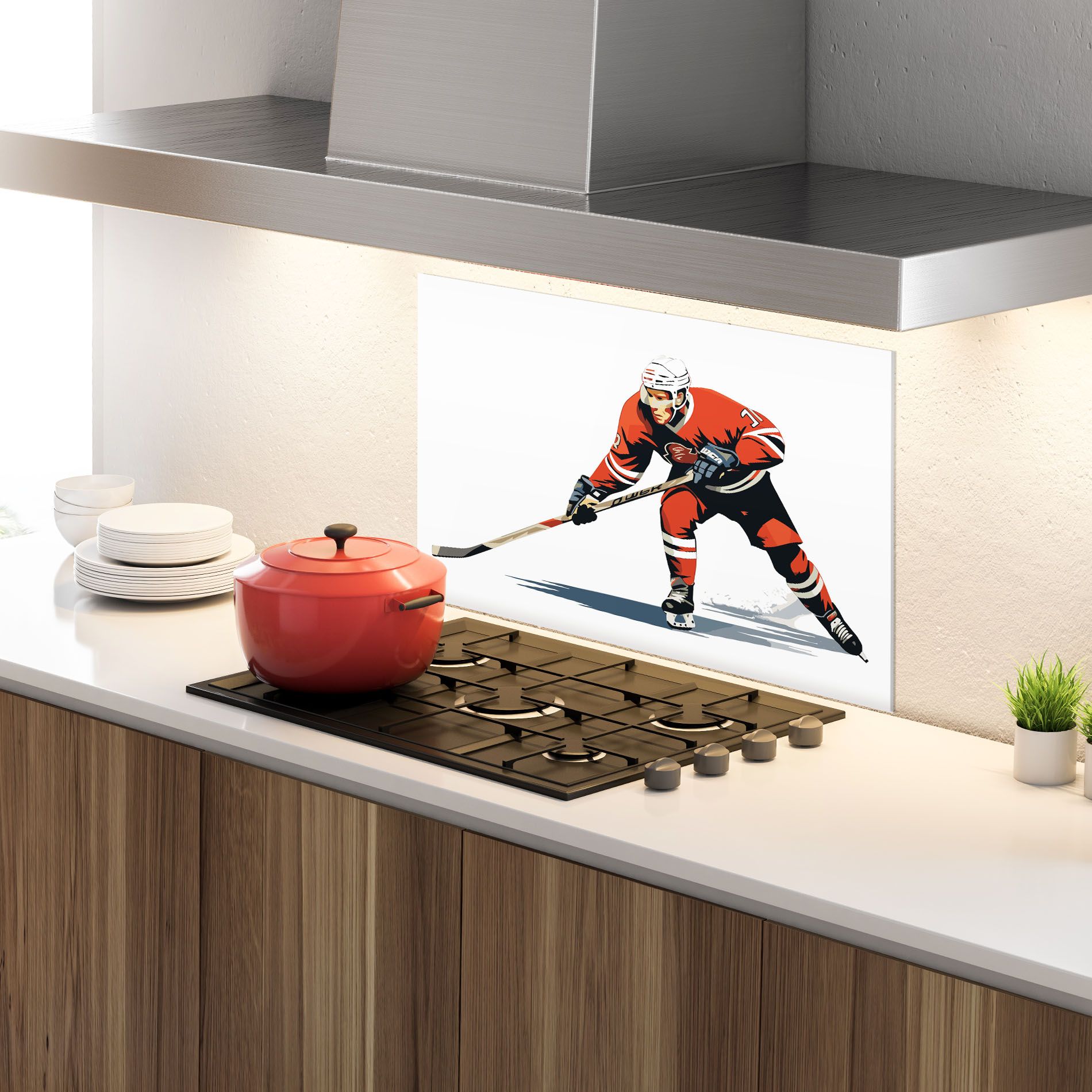 Hockey Orange Player mockup 4