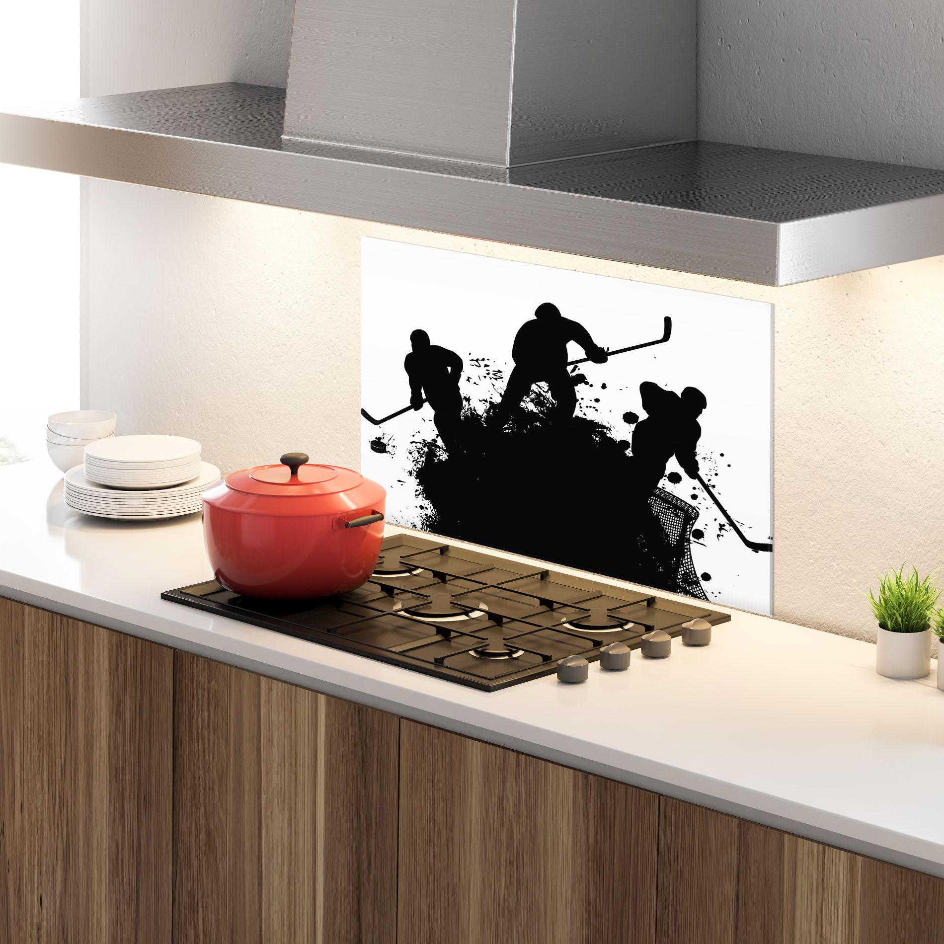 Küchenrückwand Glas Hockey Tree mockup 4