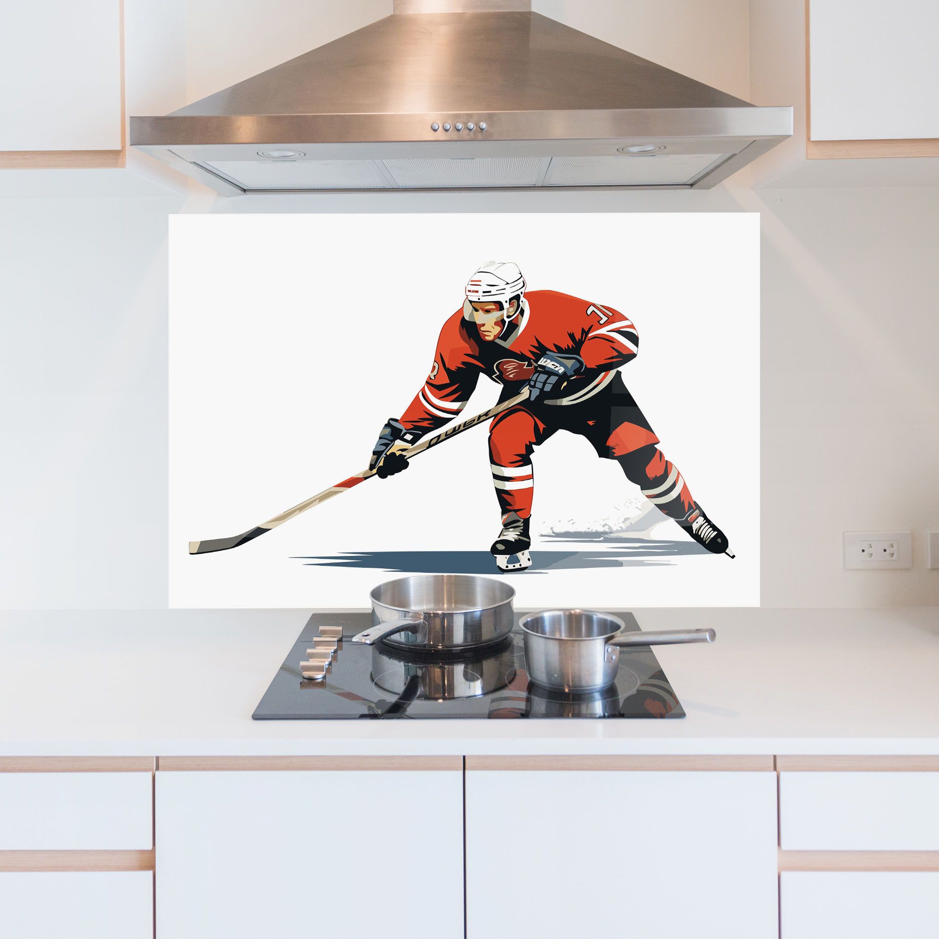 Hockey Orange Player mockup 5