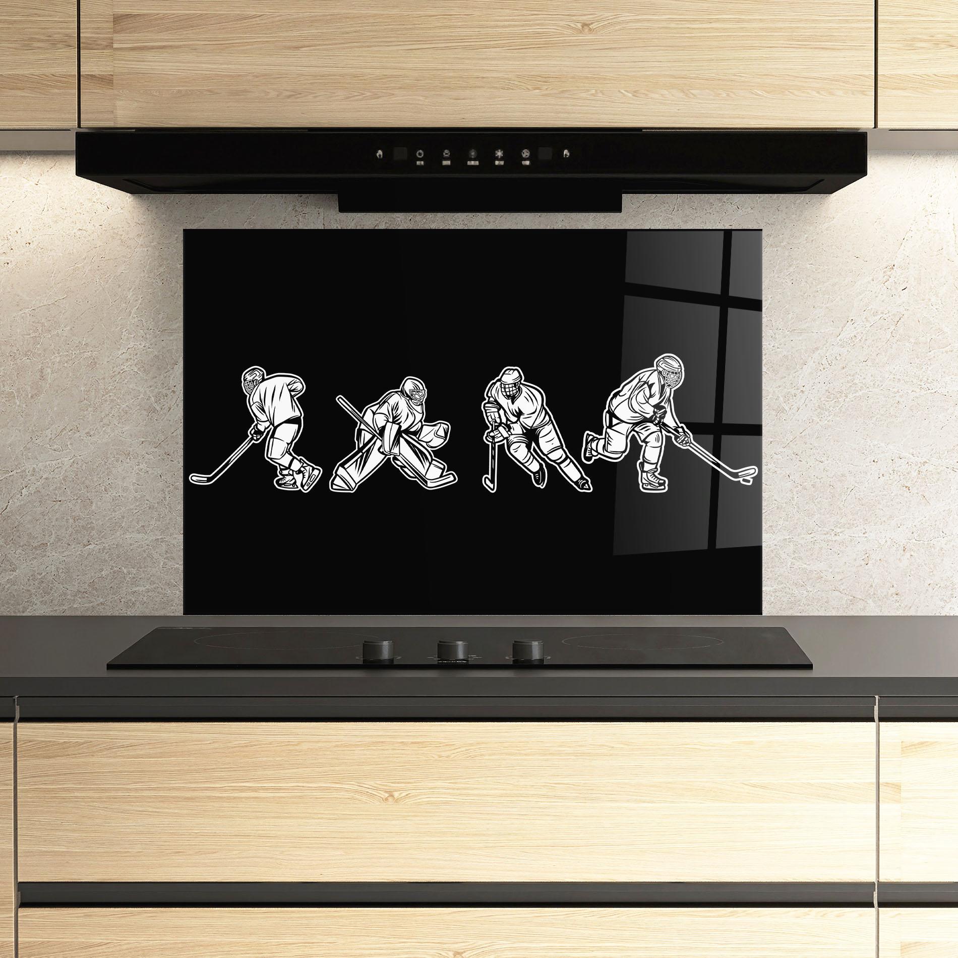 Küchenrückwand Glas Hockey Four mockup 3