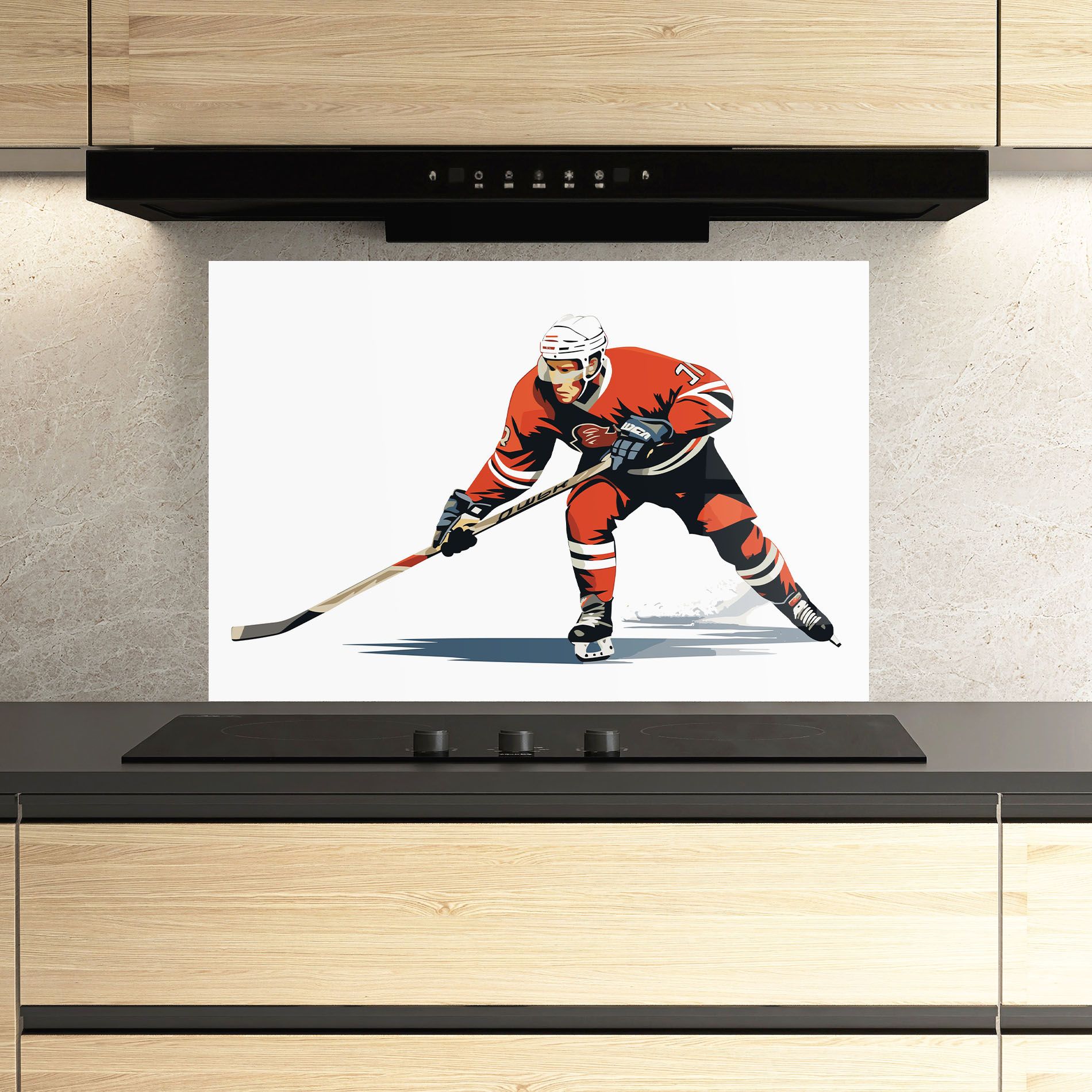Hockey Orange Player mockup 3
