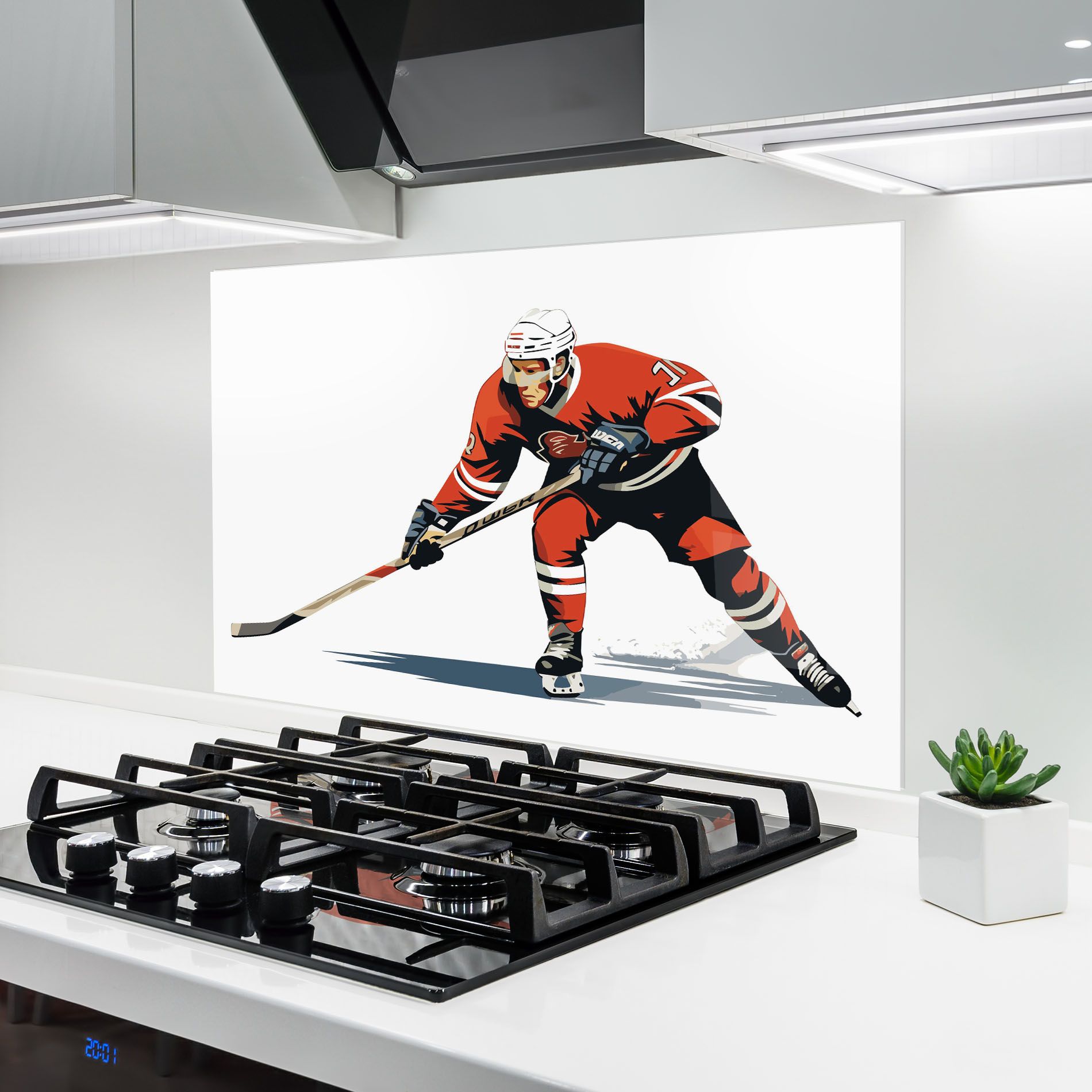 Hockey Orange Player mockup 6