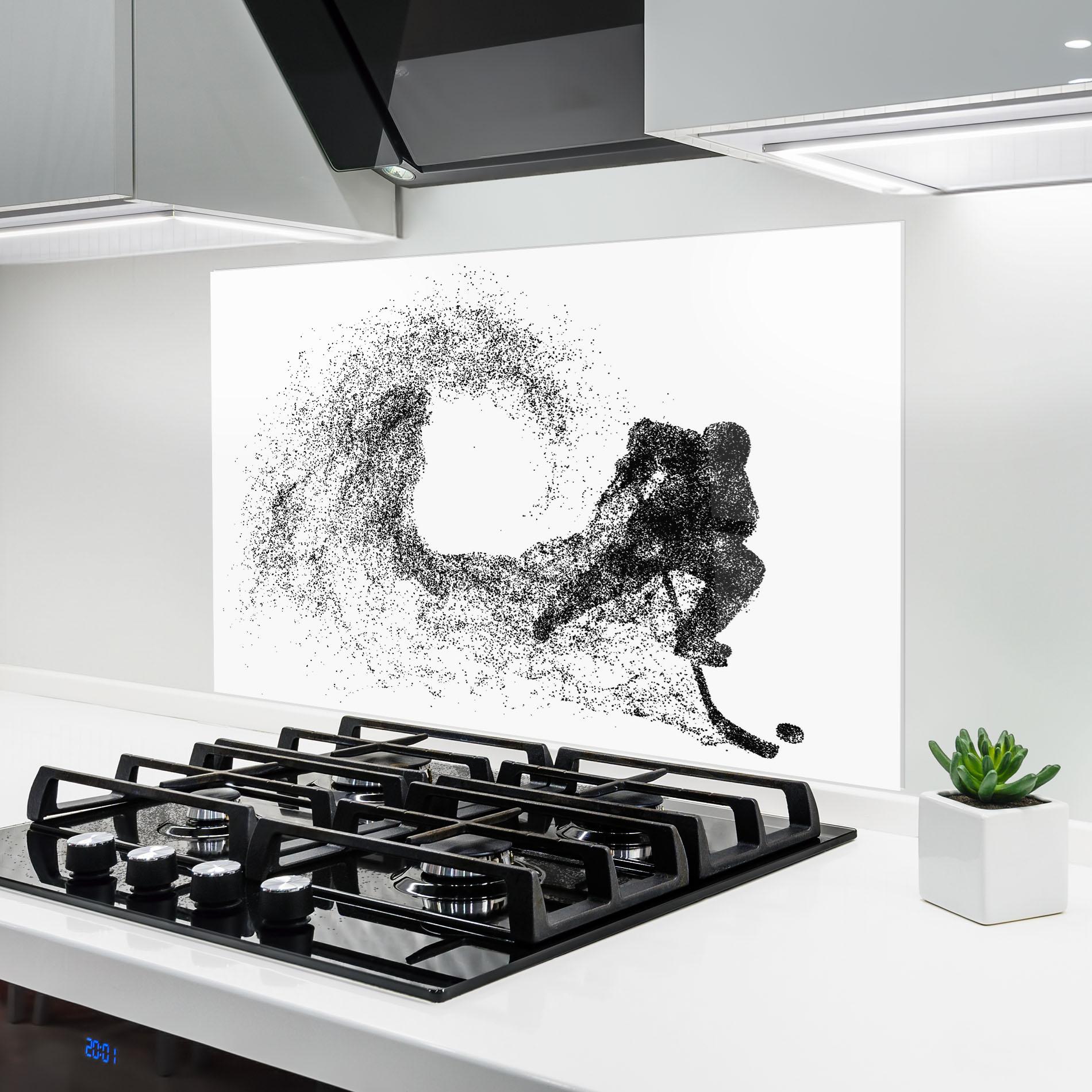 Küchenrückwand Glas Hockey Playing mockup 6