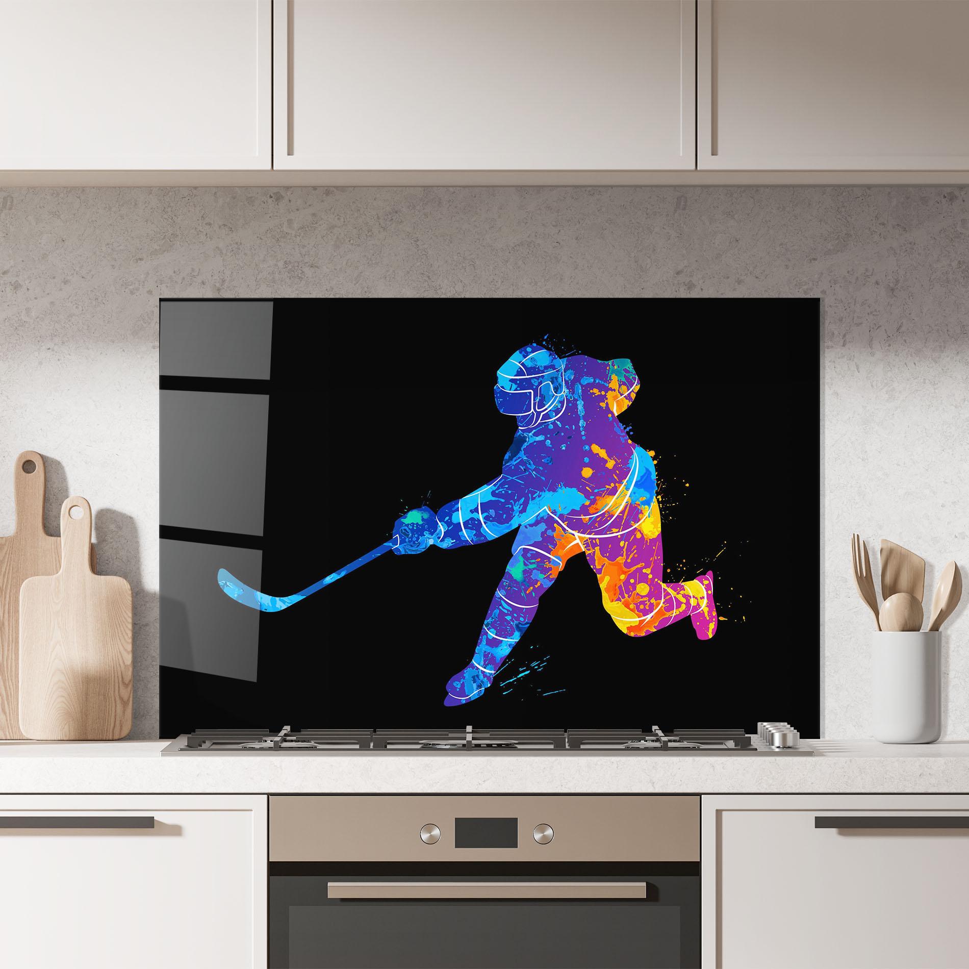 Küchenrückwand Glas Color Mix Art mockup 7