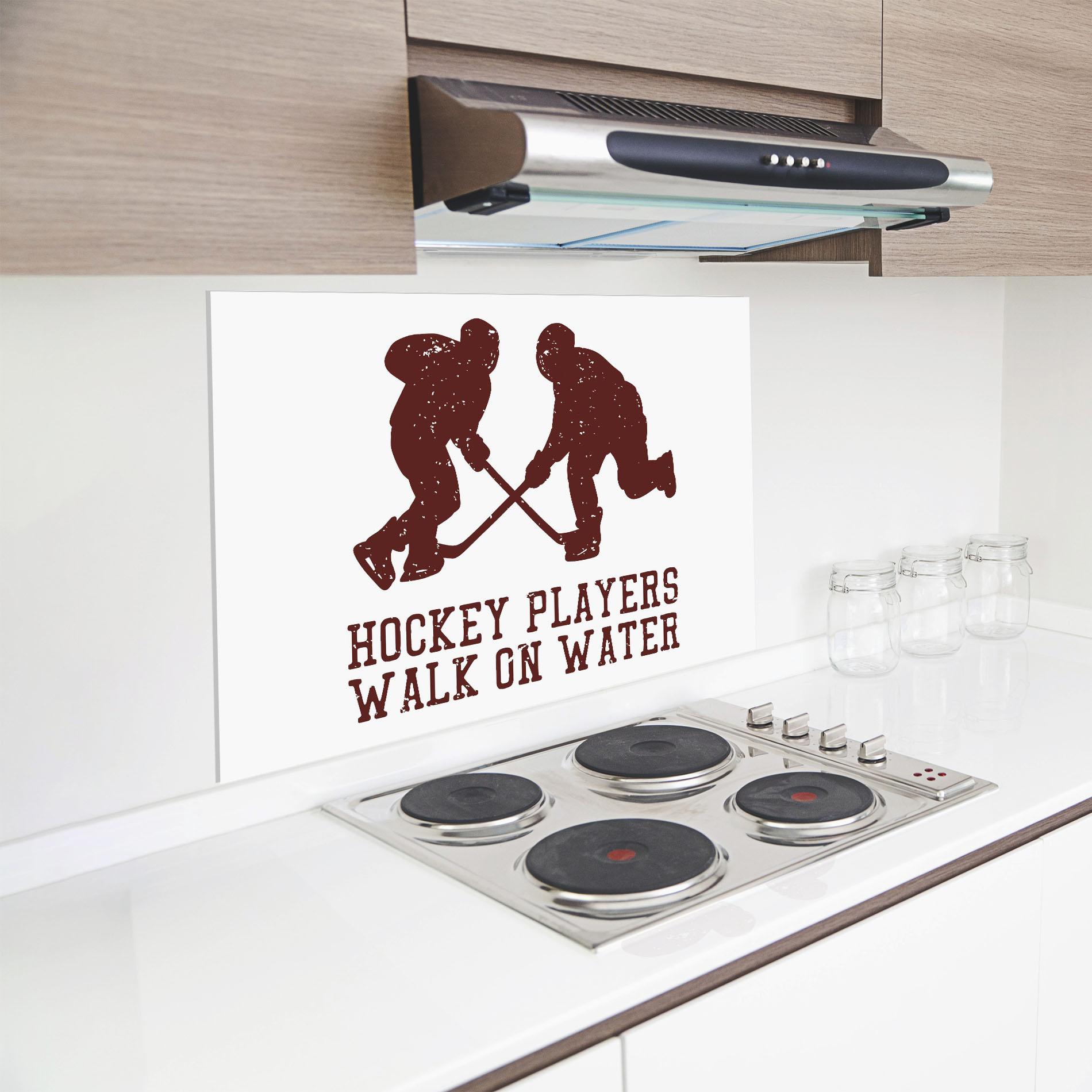Küchenrückwand Glas Hockey Walk mockup 8