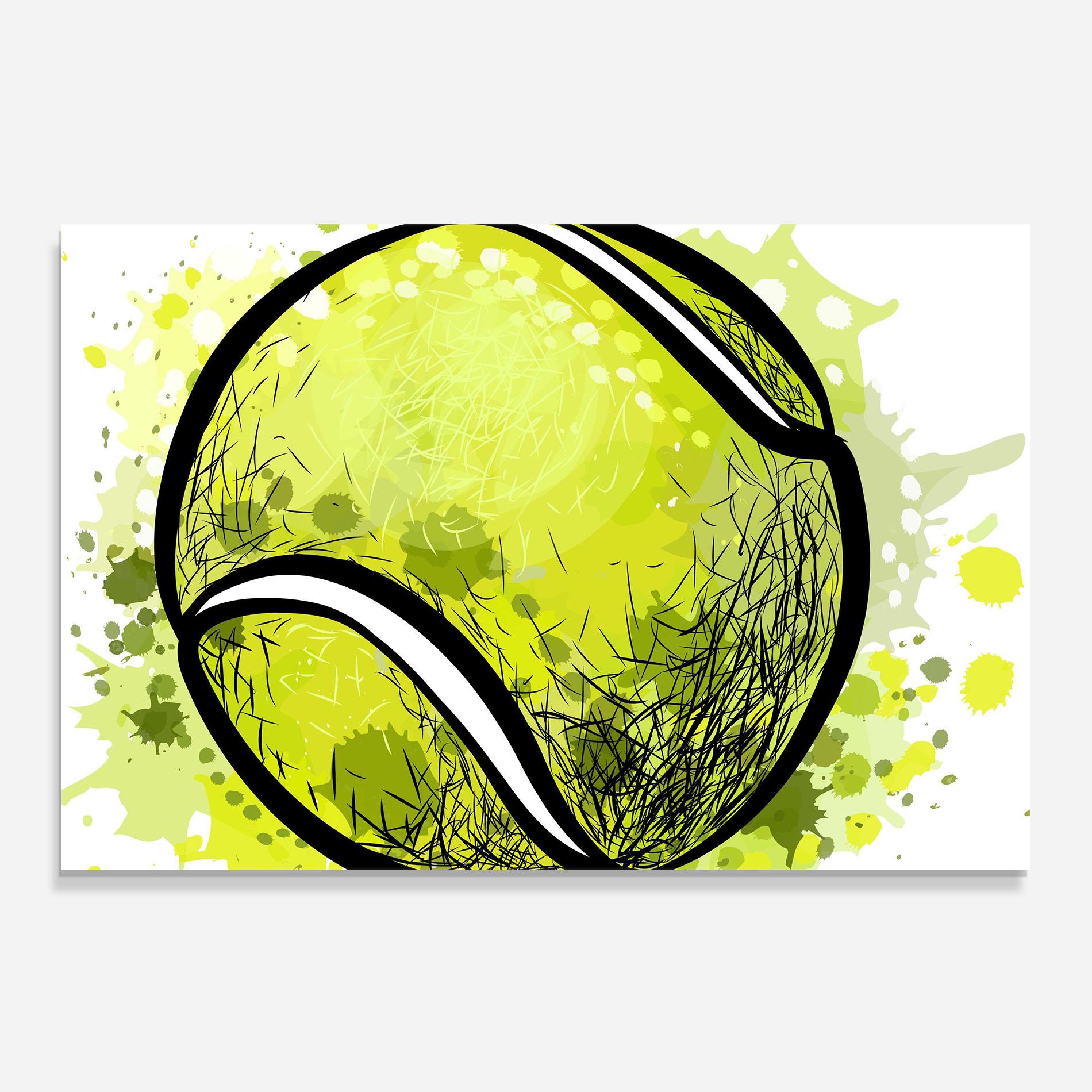 Küchenrückwand Glas Big Tennis Ball mockup 0