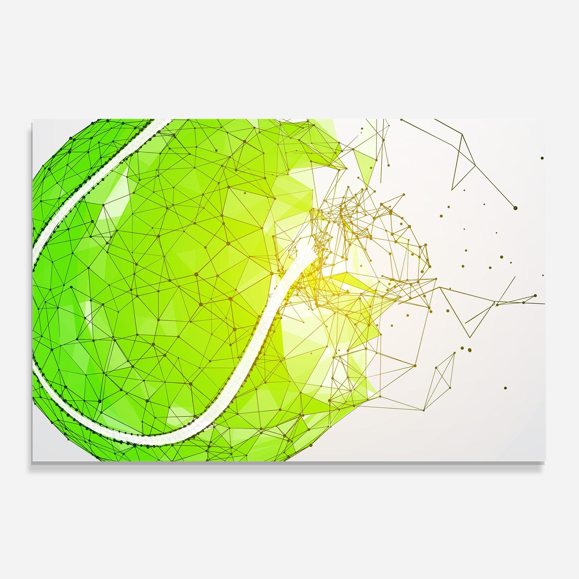 Küchenrückwand Glas Green Line Tennis mockup 0