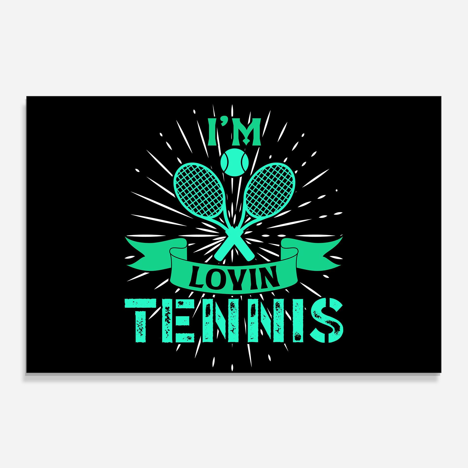 Küchenrückwand Glas Lovin Tennis mockup 0