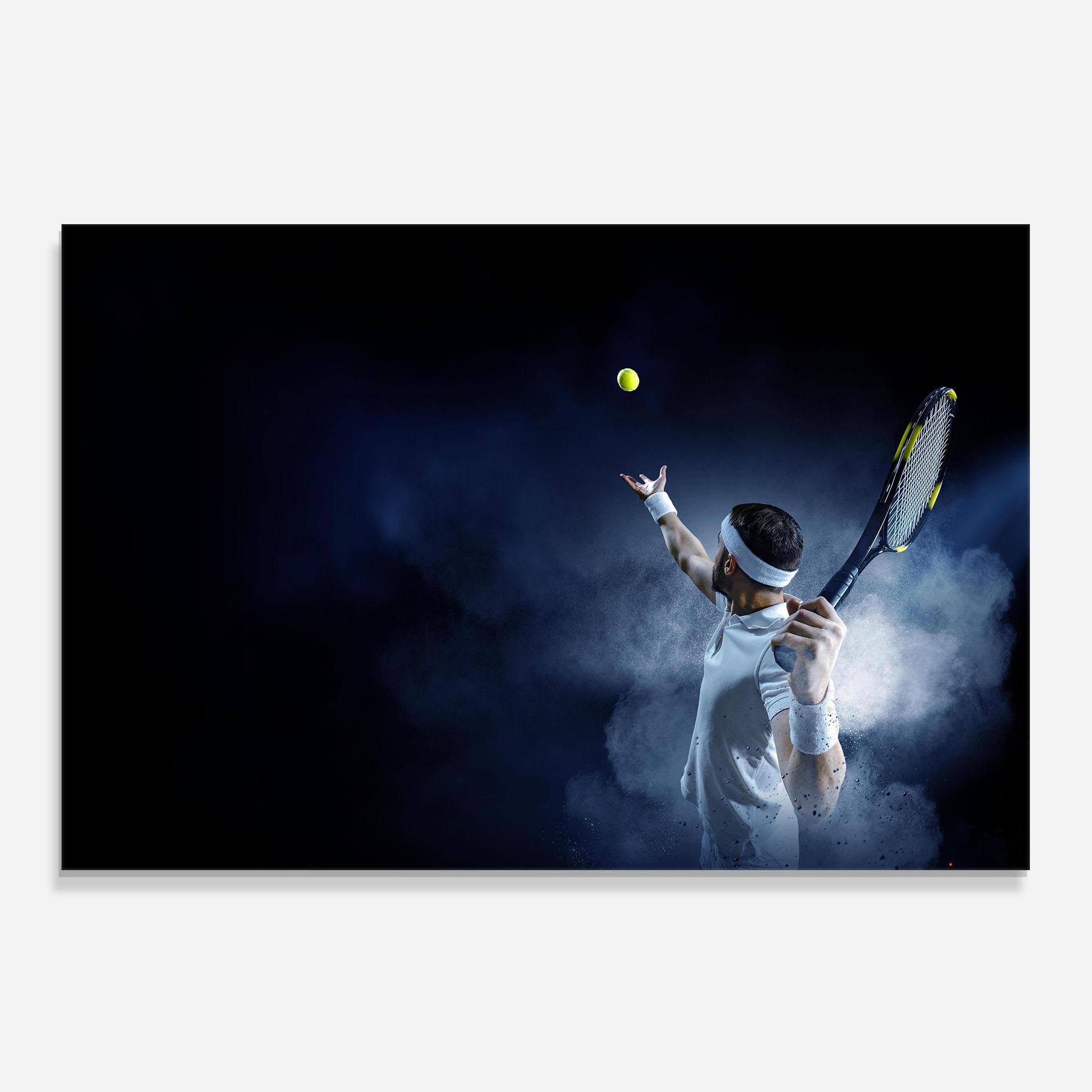 Küchenrückwand Glas Tennis Professional Player mockup 0