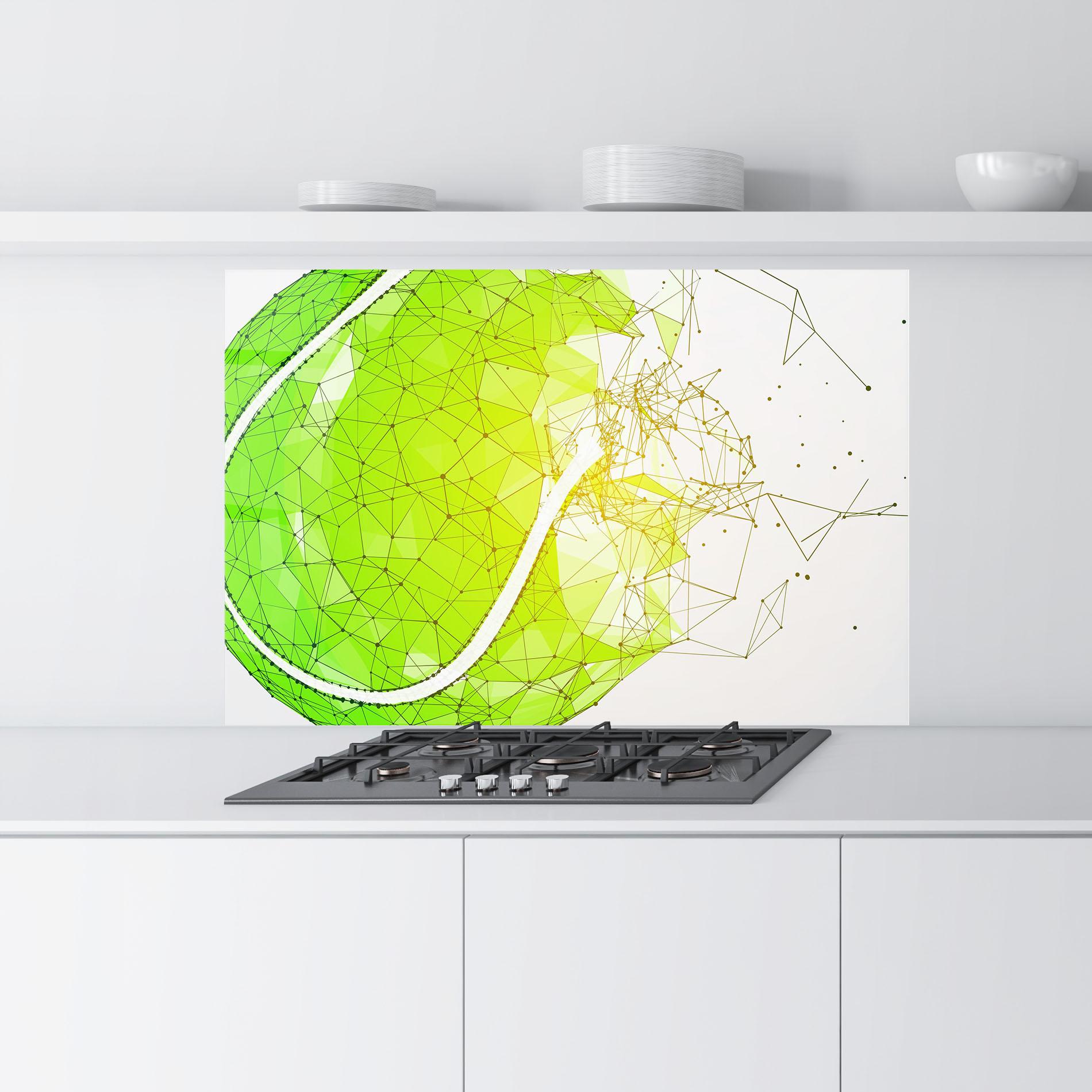 Küchenrückwand Glas Green Line Tennis mockup 9