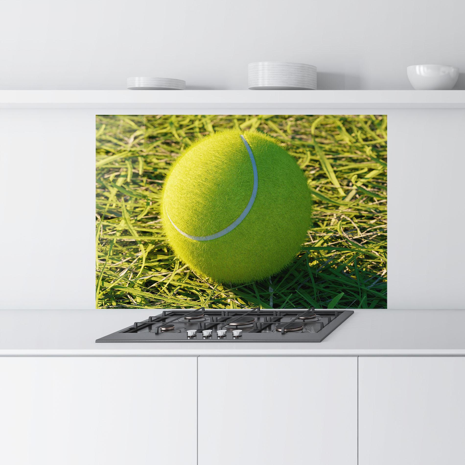 Küchenrückwand Glas Green Tennis Ball mockup 9