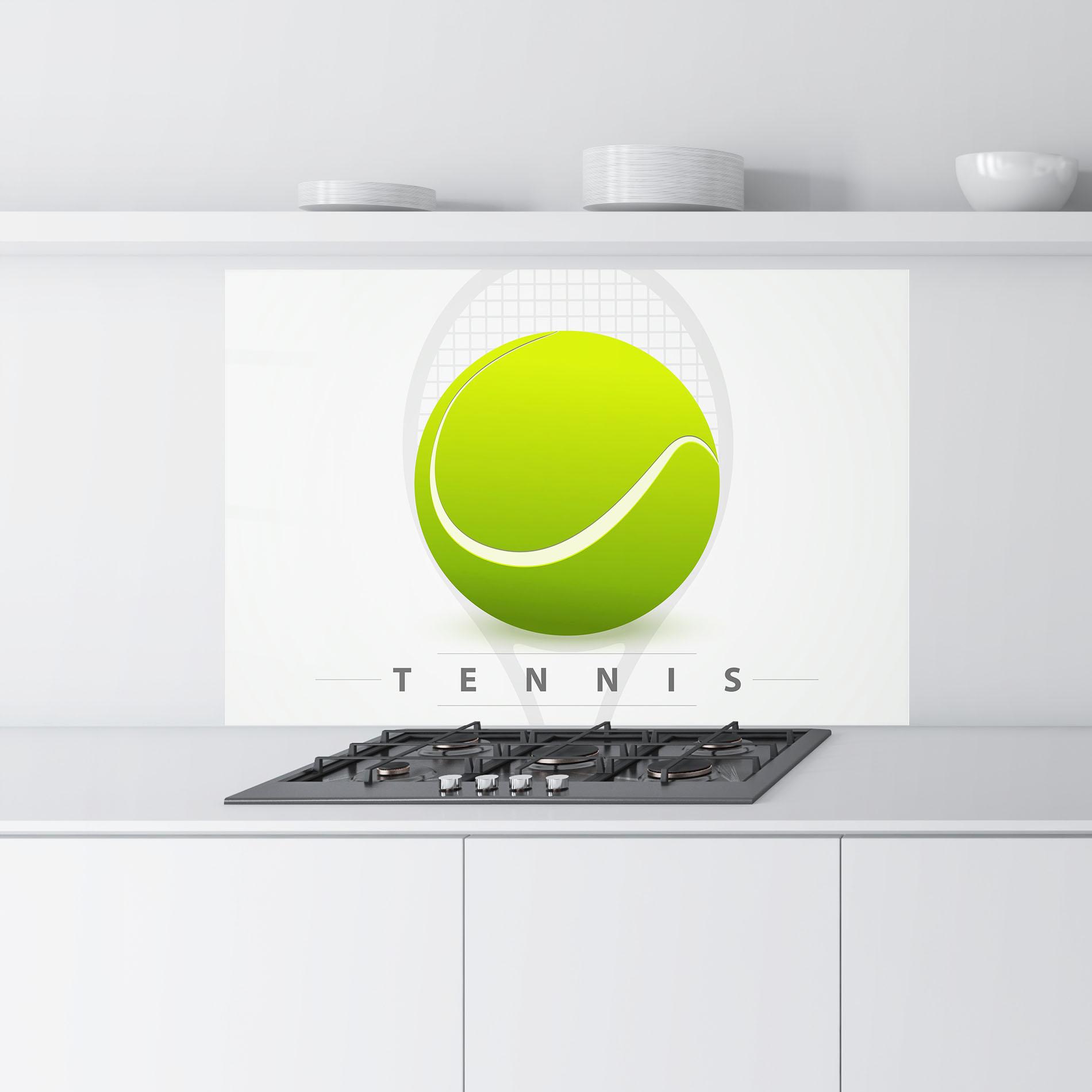 Küchenrückwand Glas Tennis Green Ball mockup 9