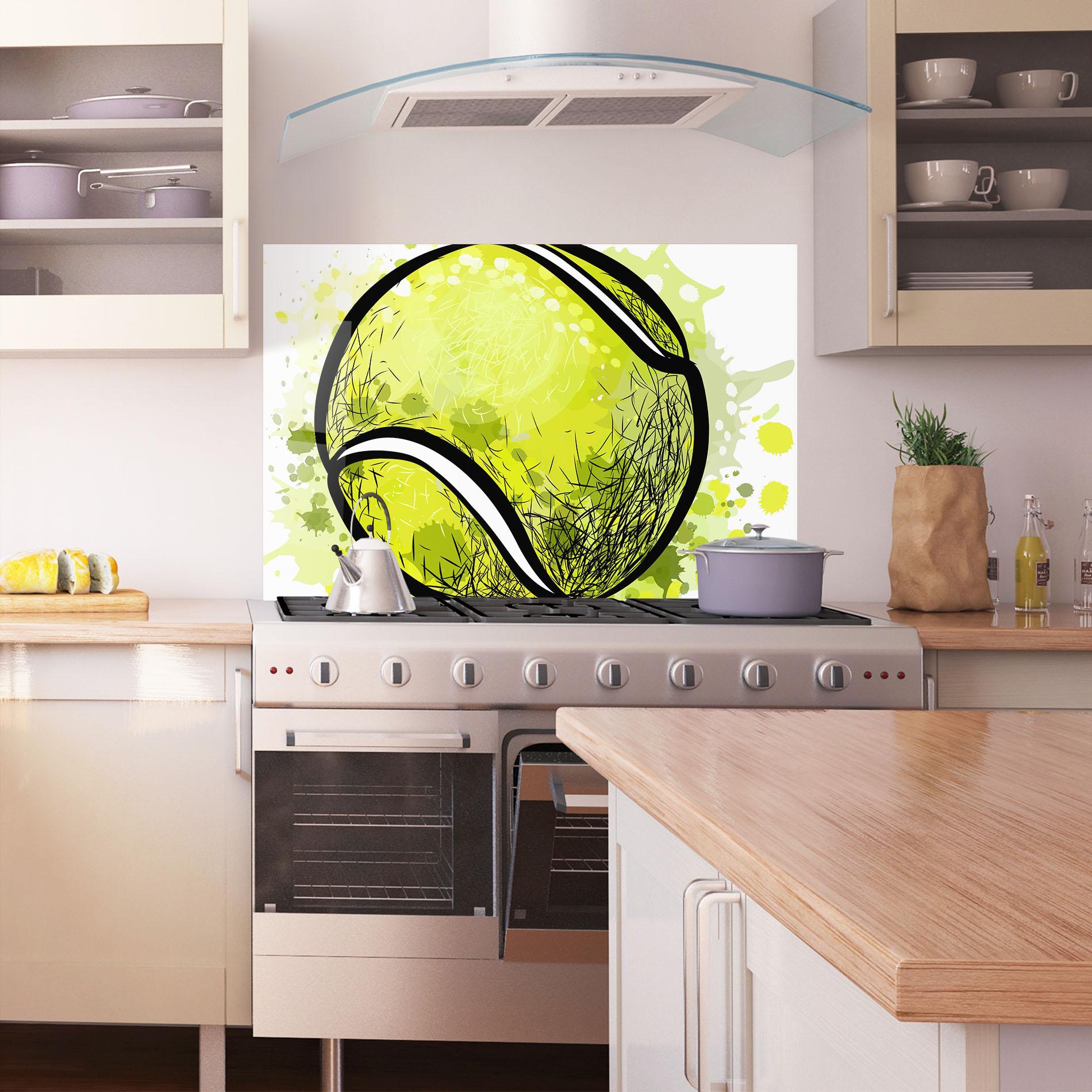 Küchenrückwand Glas Big Tennis Ball mockup 1