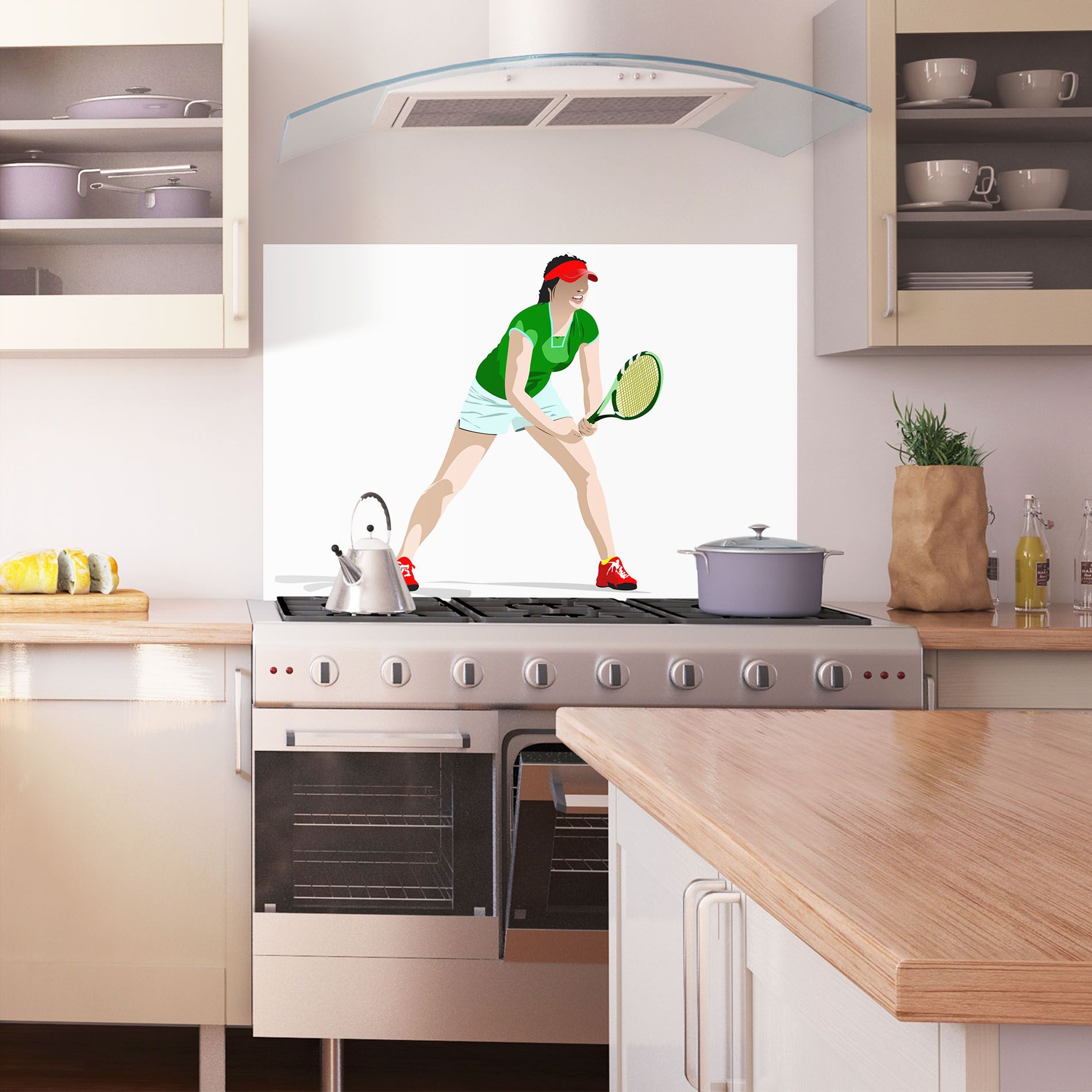 Green Tennis Racket mockup 1