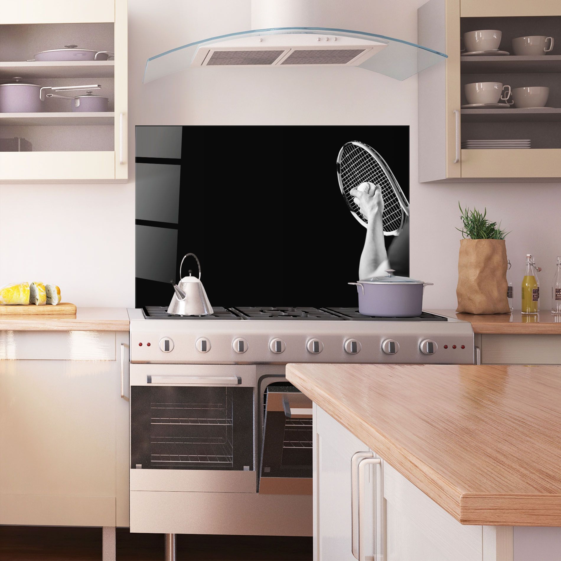 Grey Tennis Racket mockup 1