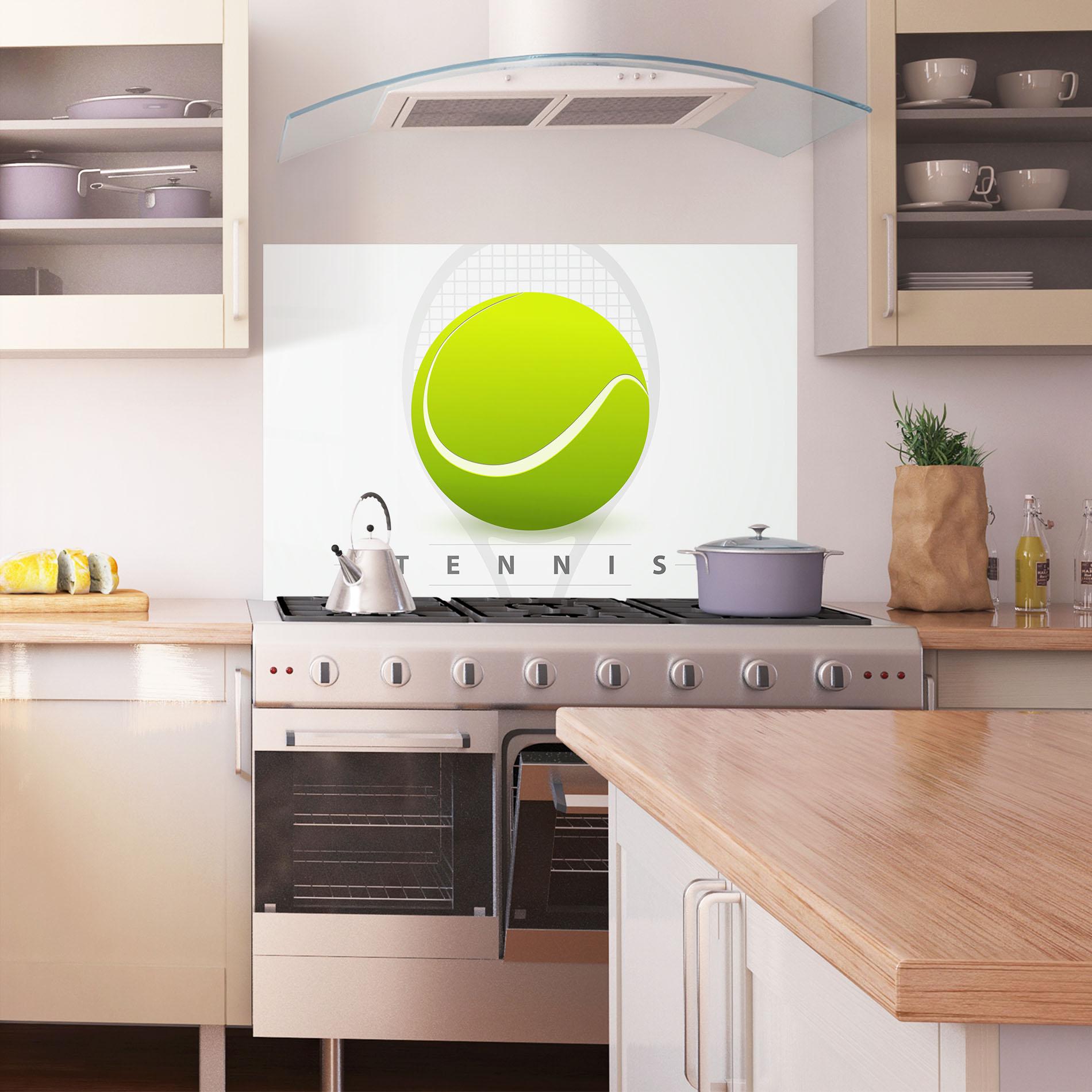 Küchenrückwand Glas Tennis Green Ball mockup 1