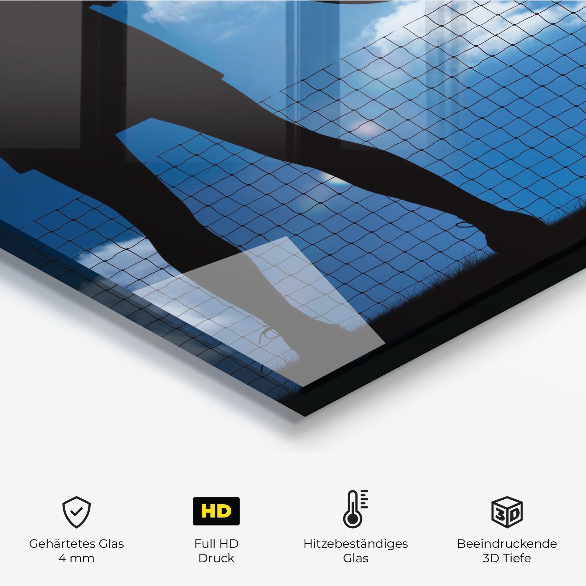 Küchenrückwand Glas Blue Sky Tennis mockup 2