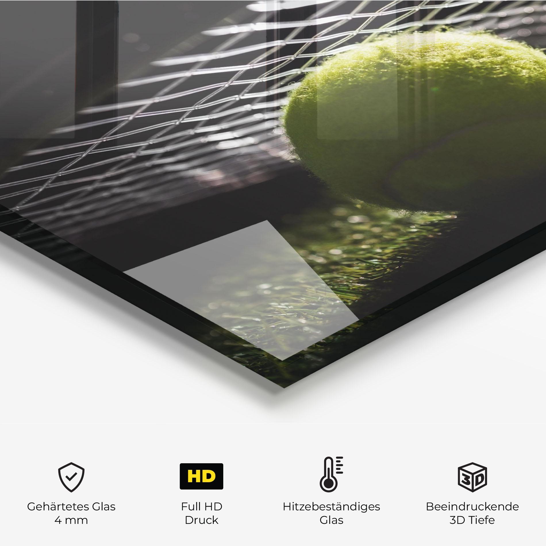 Küchenrückwand Glas Close Up Tennis Ball mockup 2