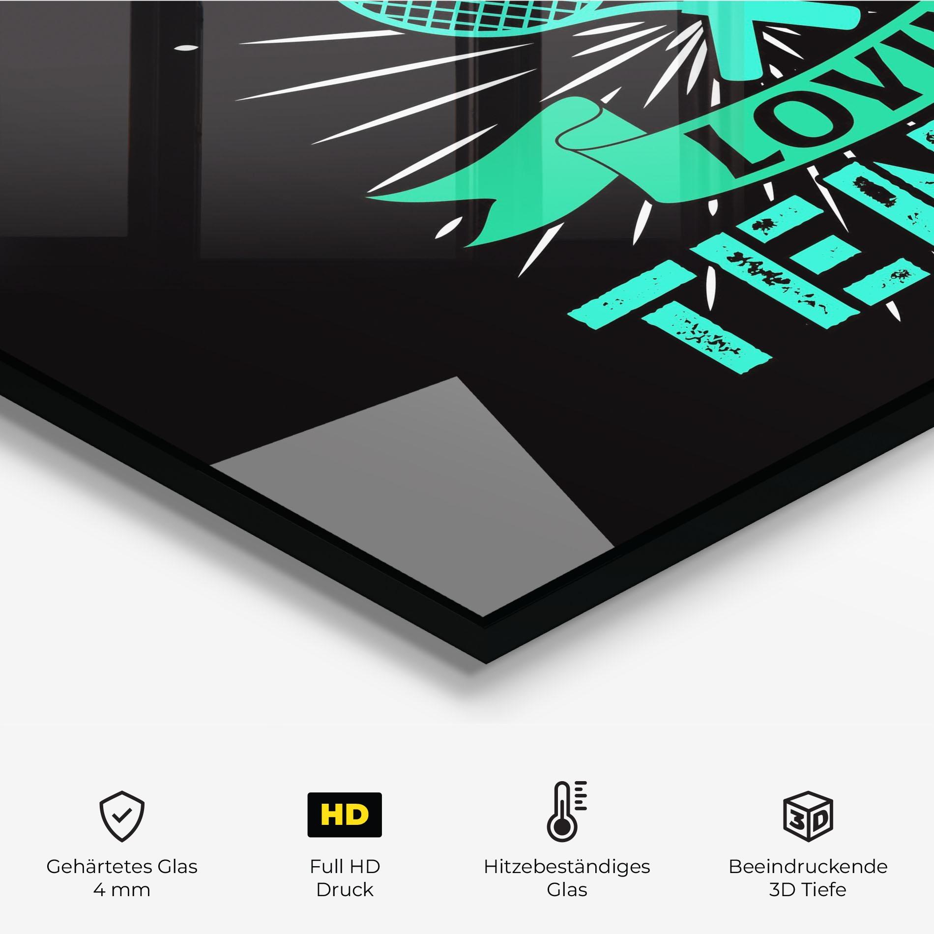 Küchenrückwand Glas Lovin Tennis mockup 2